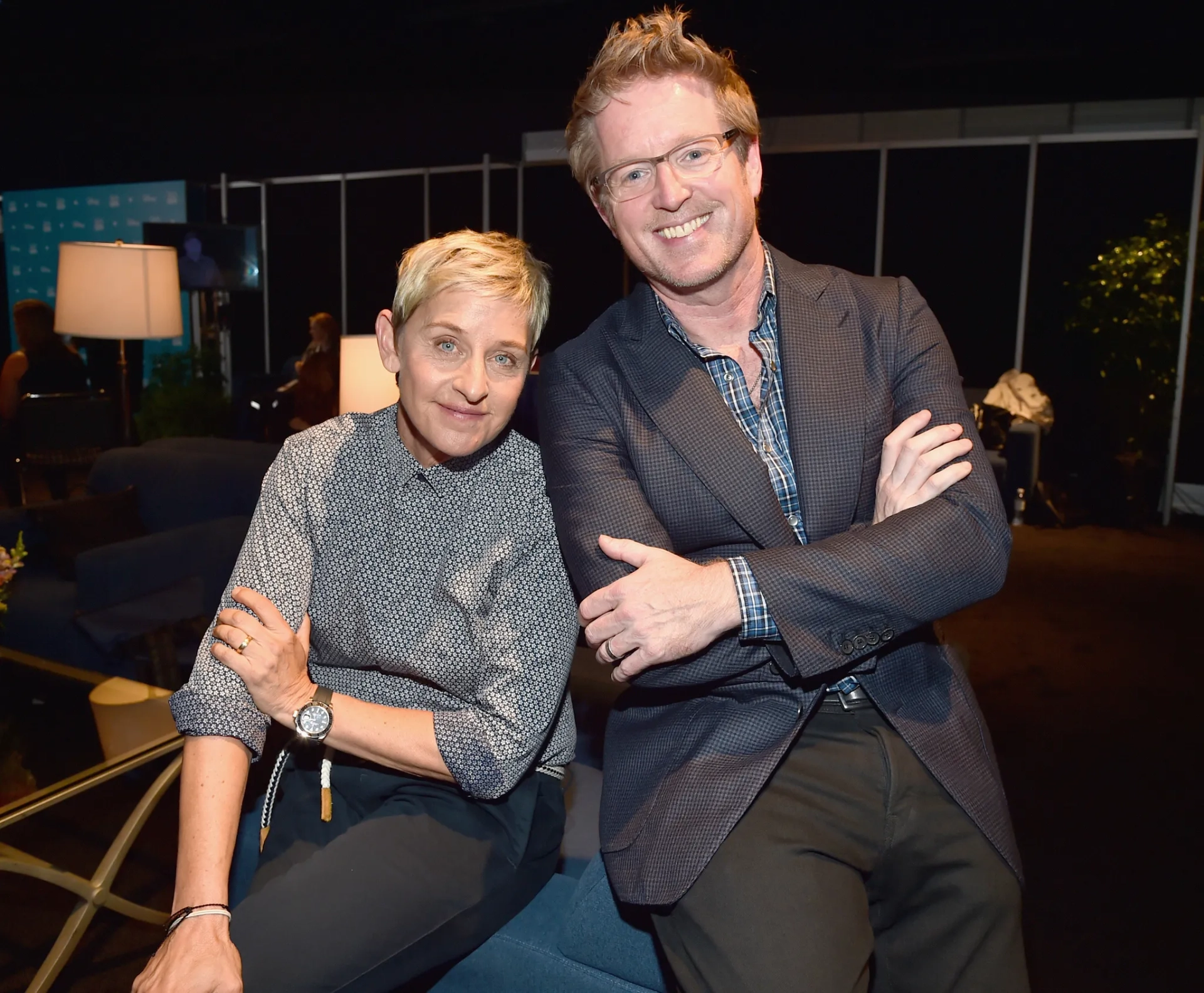 Ellen DeGeneres and Andrew Stanton at an event for Finding Dory (2016)