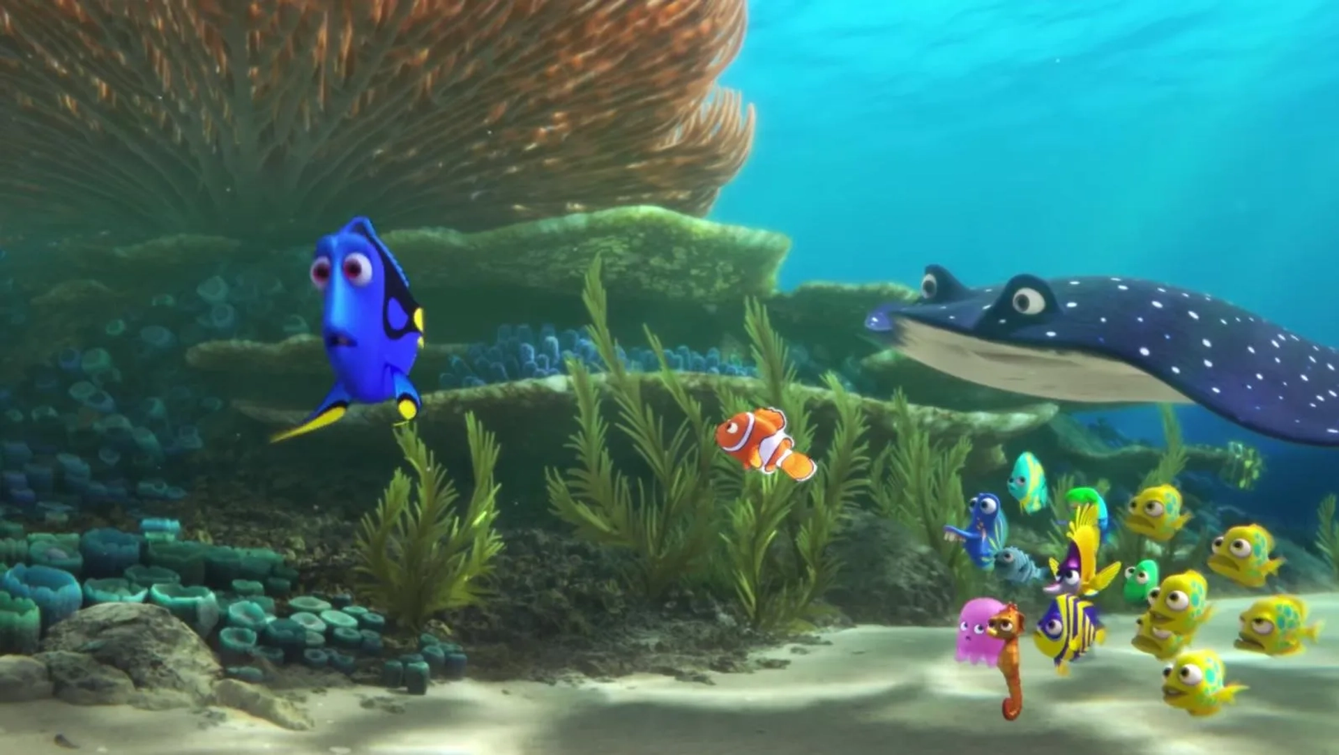 Ellen DeGeneres, Bob Peterson, and Hayden Rolence in Finding Dory (2016)