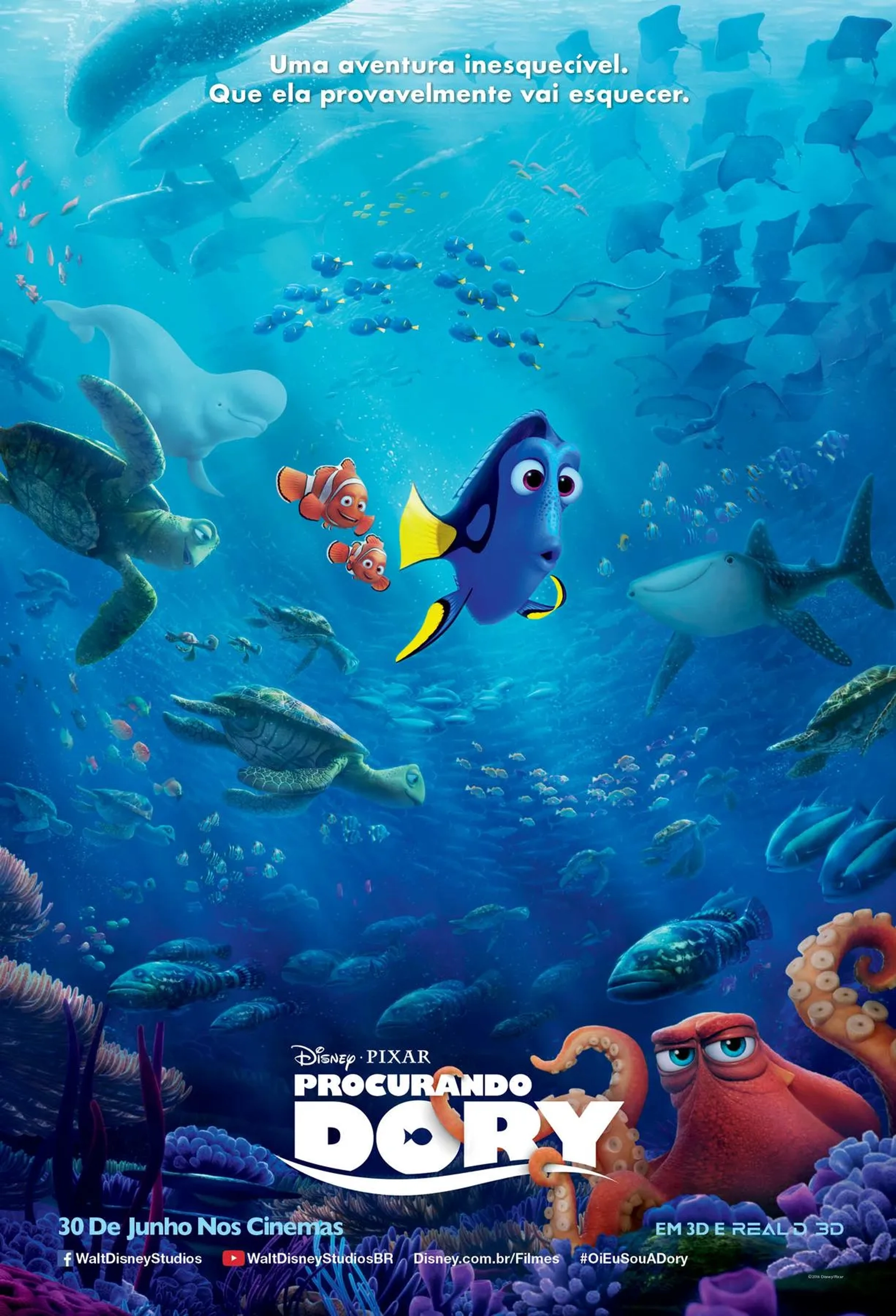 Albert Brooks, Ellen DeGeneres, Ty Burrell, Ed O'Neill, Kaitlin Olson, Bob Peterson, and Hayden Rolence in Finding Dory (2016)