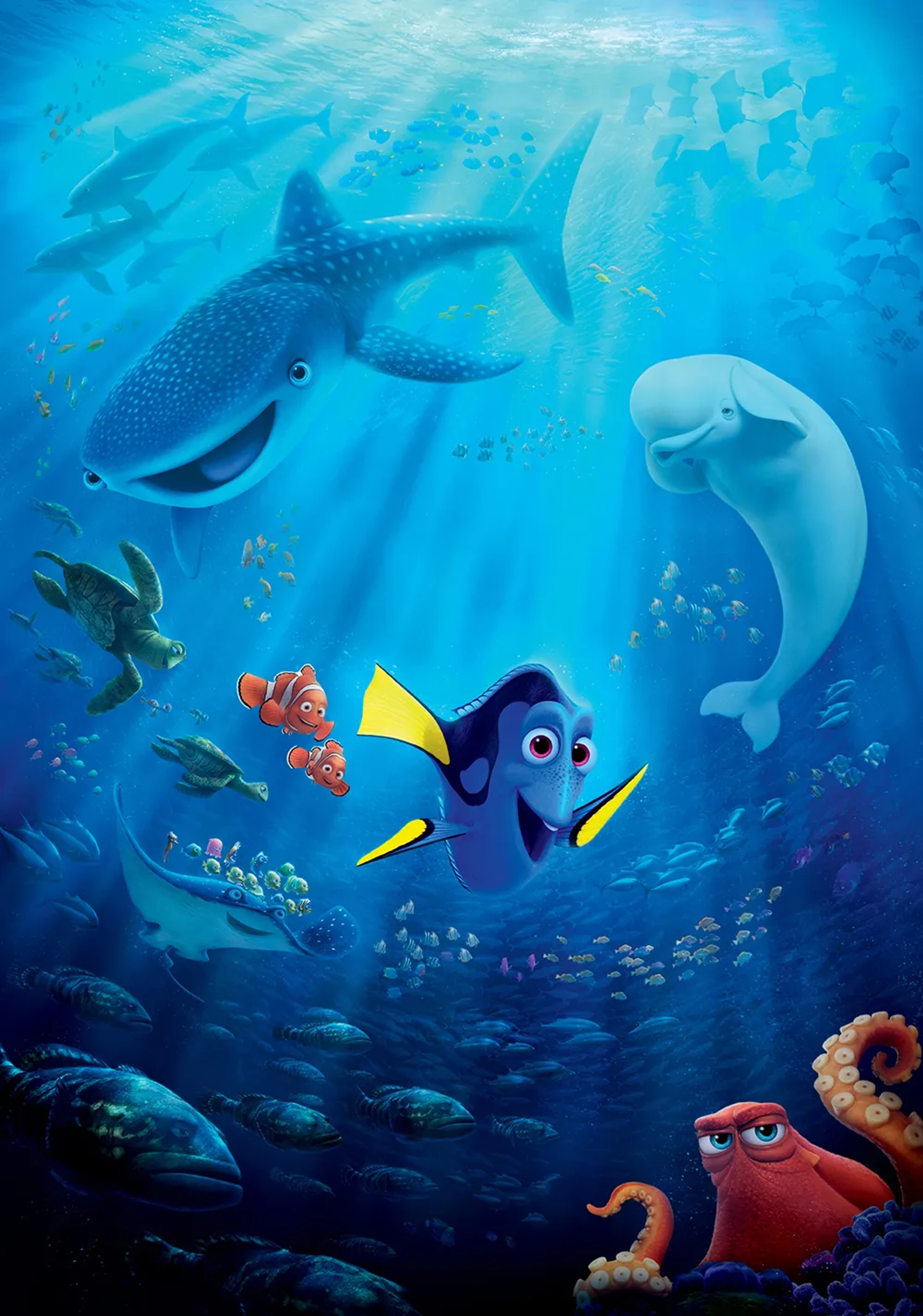 Albert Brooks, Ellen DeGeneres, Ty Burrell, Ed O'Neill, Kaitlin Olson, and Hayden Rolence in Finding Dory (2016)