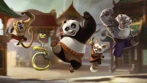 Dustin Hoffman, Jackie Chan, Lucy Liu, Jack Black, and Ian McShane in Kung Fu Panda (2008)
