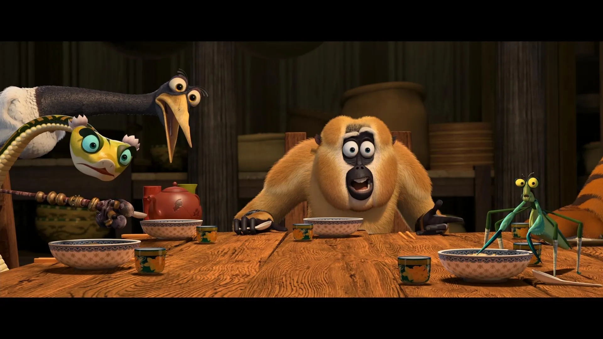 Jackie Chan, Lucy Liu, David Cross, and Seth Rogen in Kung Fu Panda (2008)