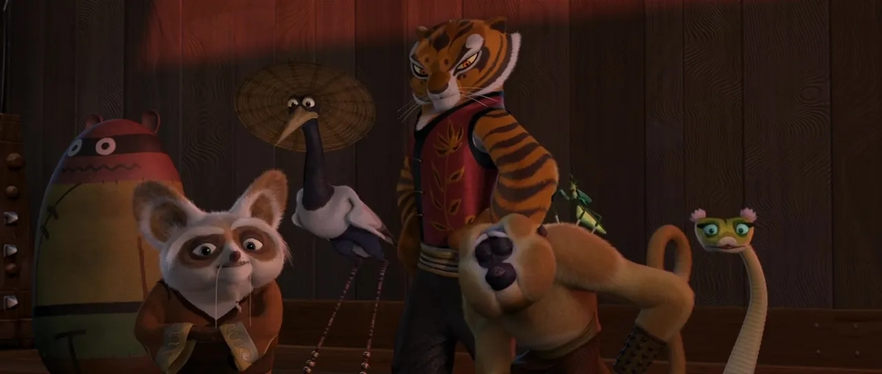 Dustin Hoffman, Jackie Chan, Angelina Jolie, Lucy Liu, David Cross, and Seth Rogen in Kung Fu Panda (2008)