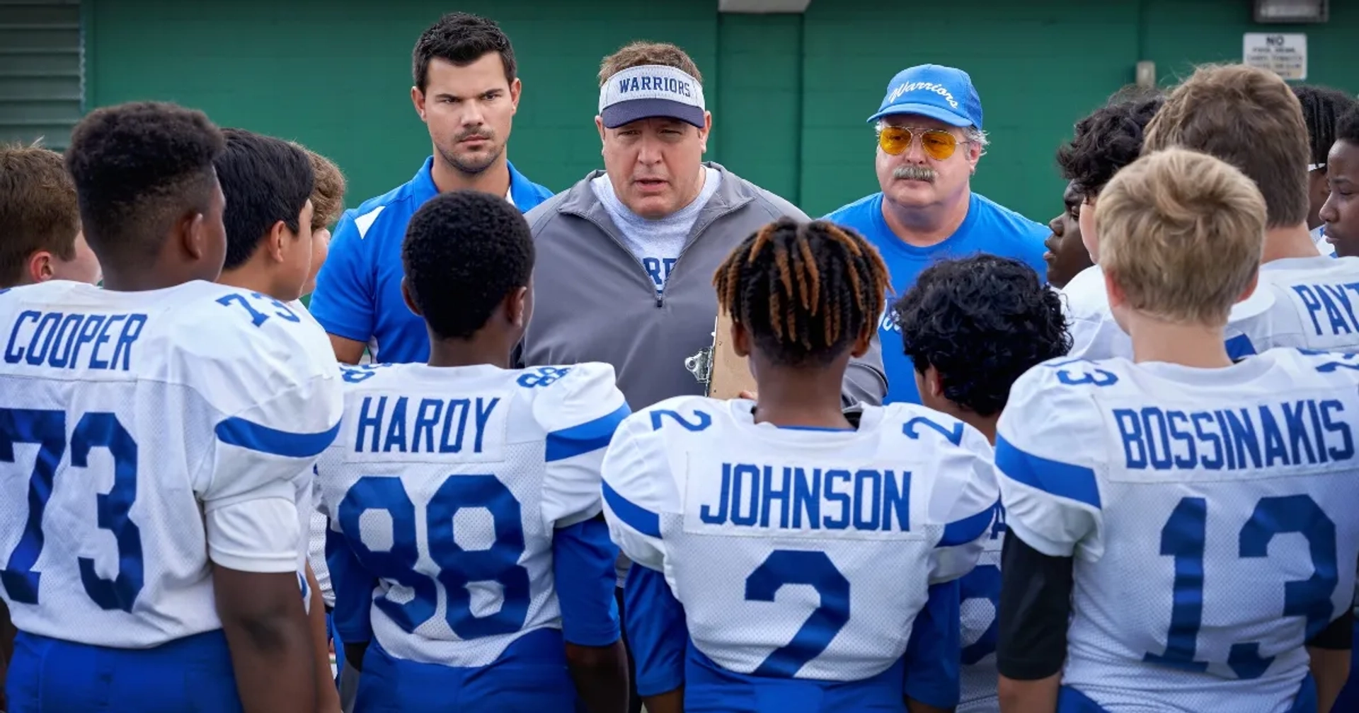 Kevin James, Gary Valentine, and Taylor Lautner in Home Team (2022)