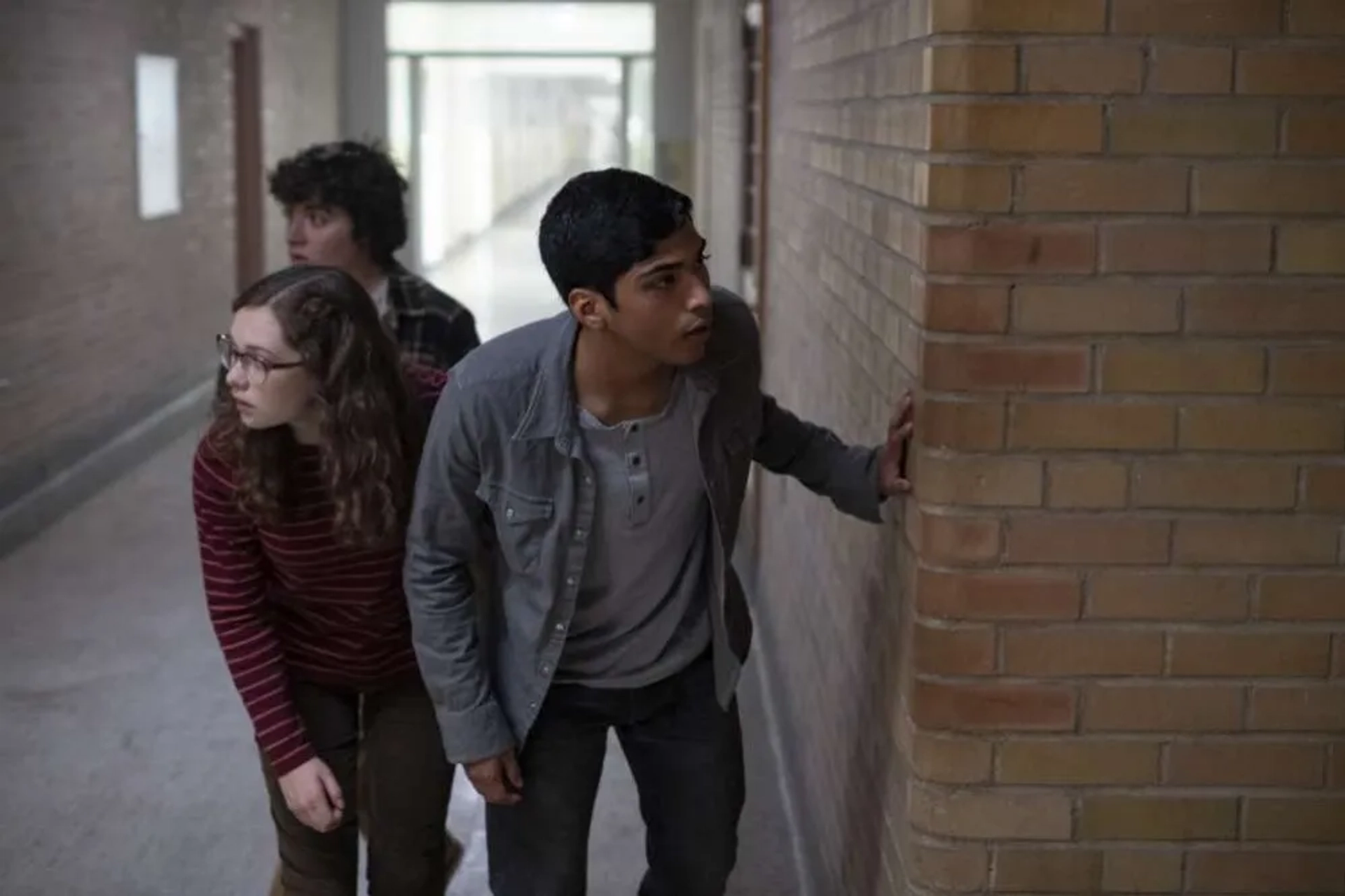 Zoe Colletti, Michael Garza, and Austin Zajur in Scary Stories to Tell in the Dark (2019)