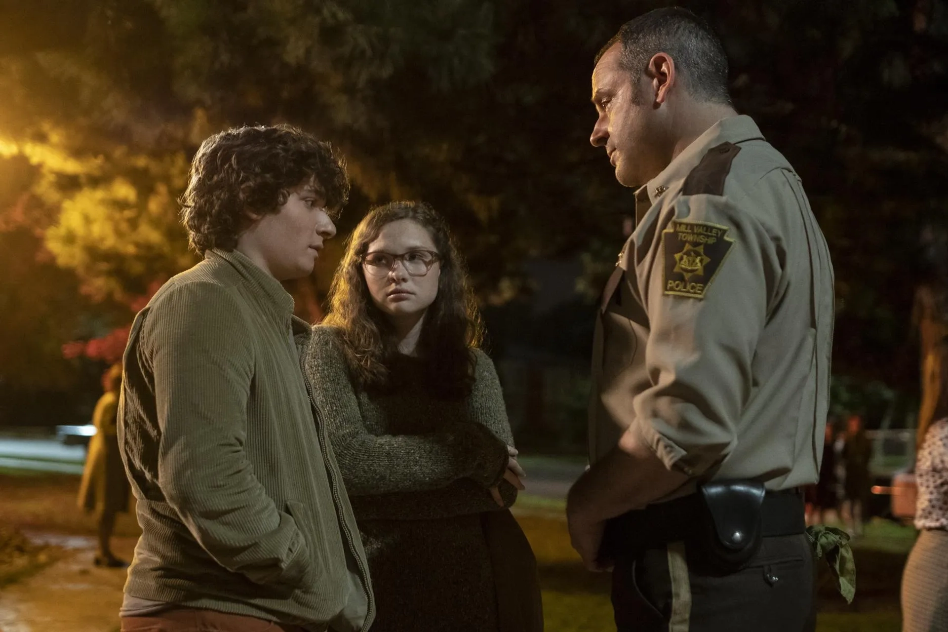 Gil Bellows, Zoe Colletti, and Austin Zajur in Scary Stories to Tell in the Dark (2019)