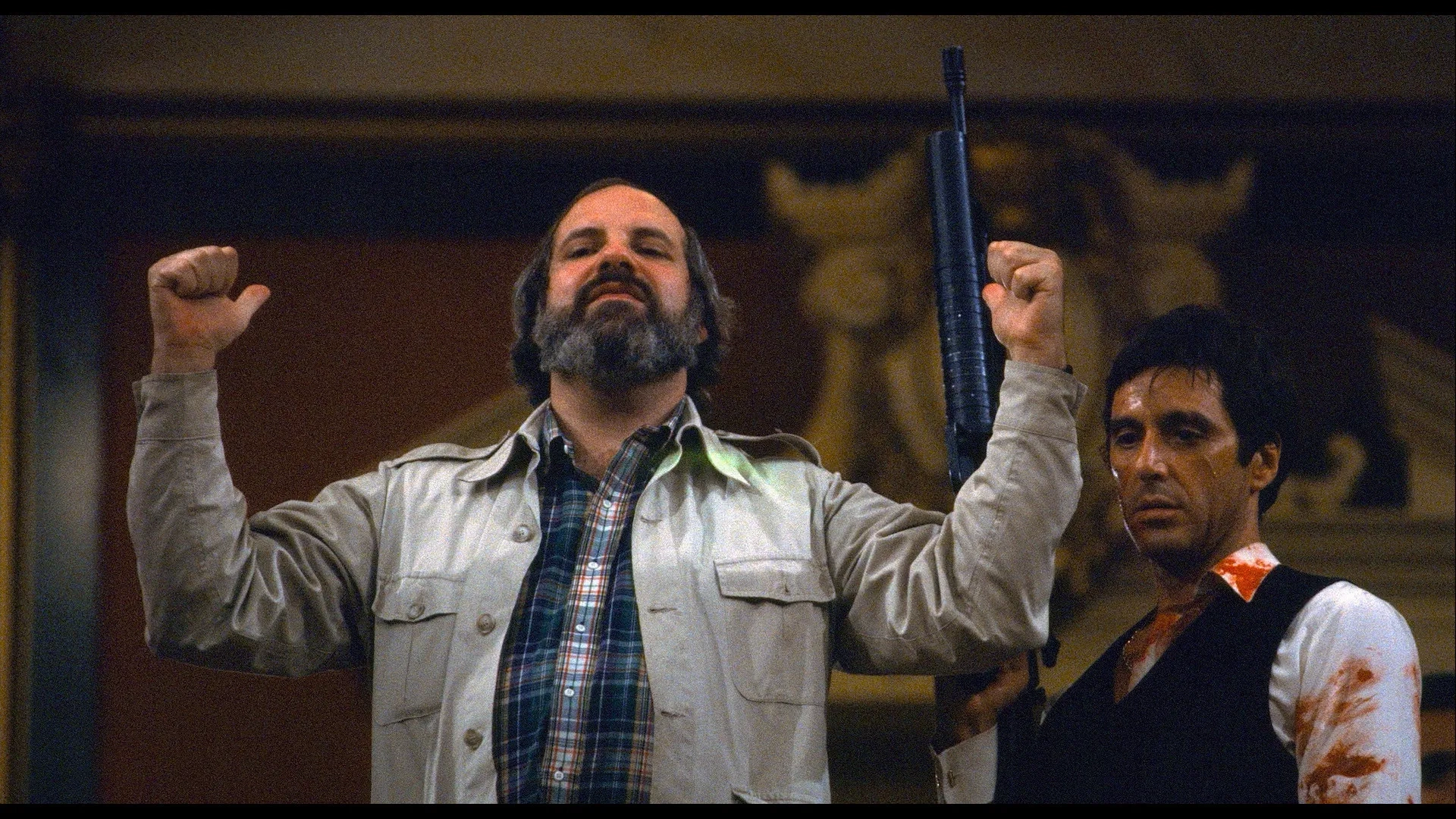 Al Pacino and Brian De Palma in Scarface (1983)
