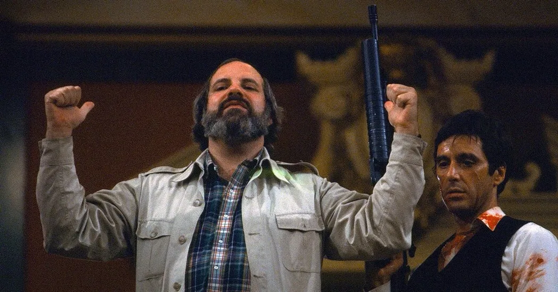 Al Pacino and Brian De Palma in Scarface (1983)