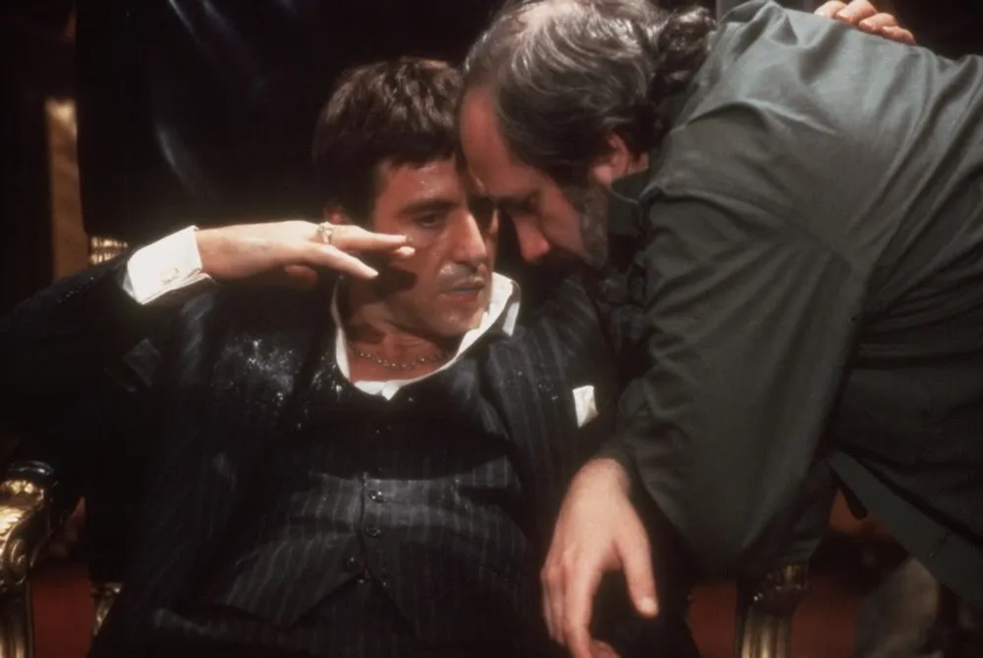 Al Pacino and Brian De Palma in Scarface (1983)
