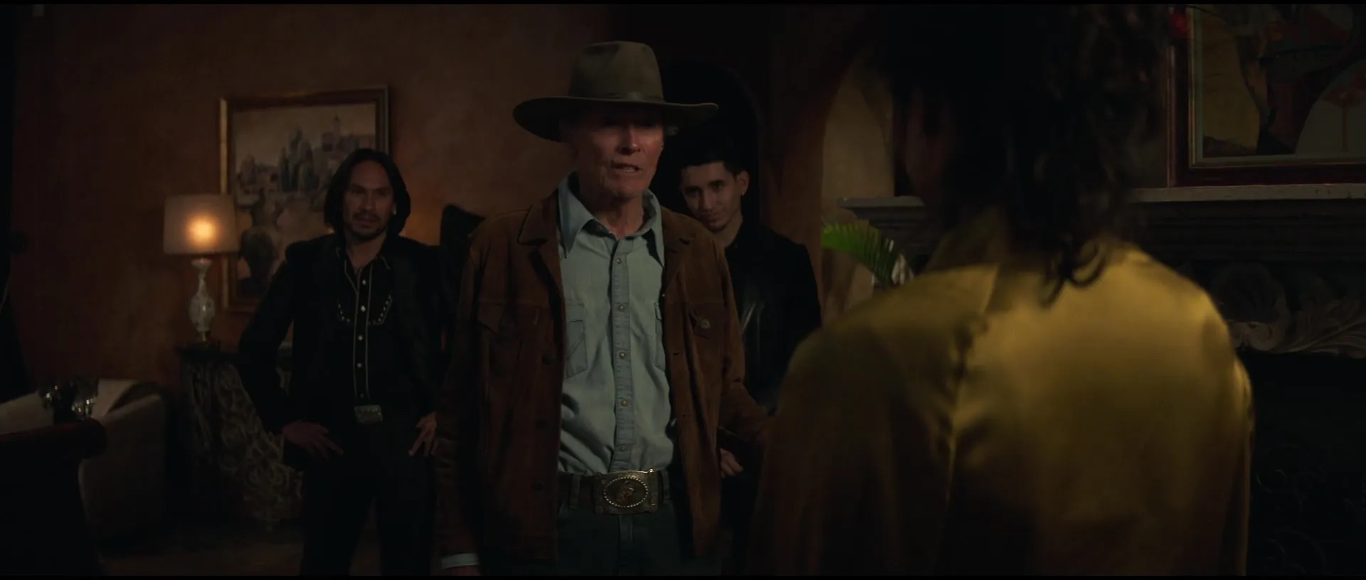 Clint Eastwood, Fernanda Urrejola, and Horacio Garcia Rojas in Cry Macho (2021)