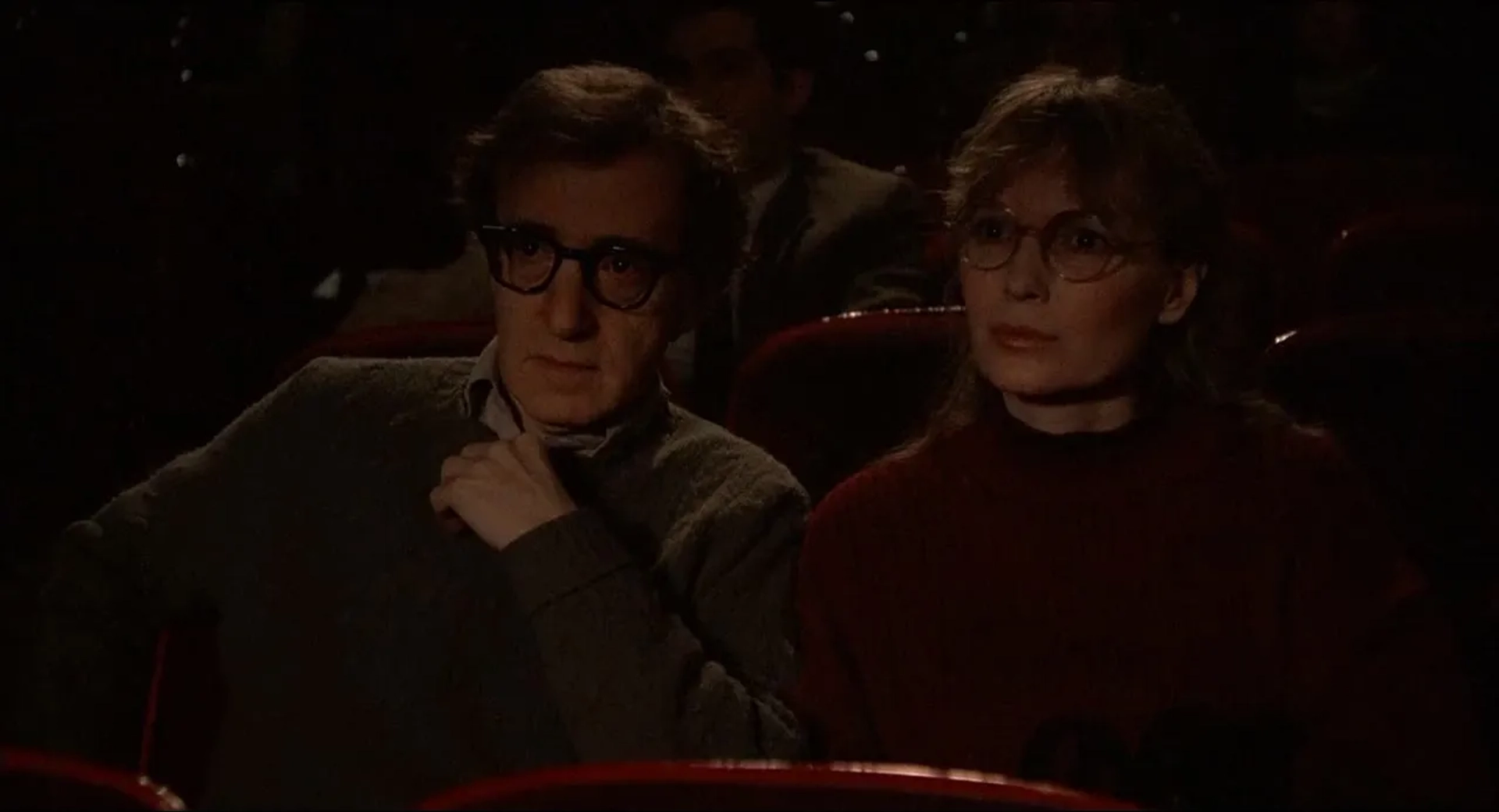 Woody Allen and Mia Farrow in Crimes and Misdemeanors (1989)