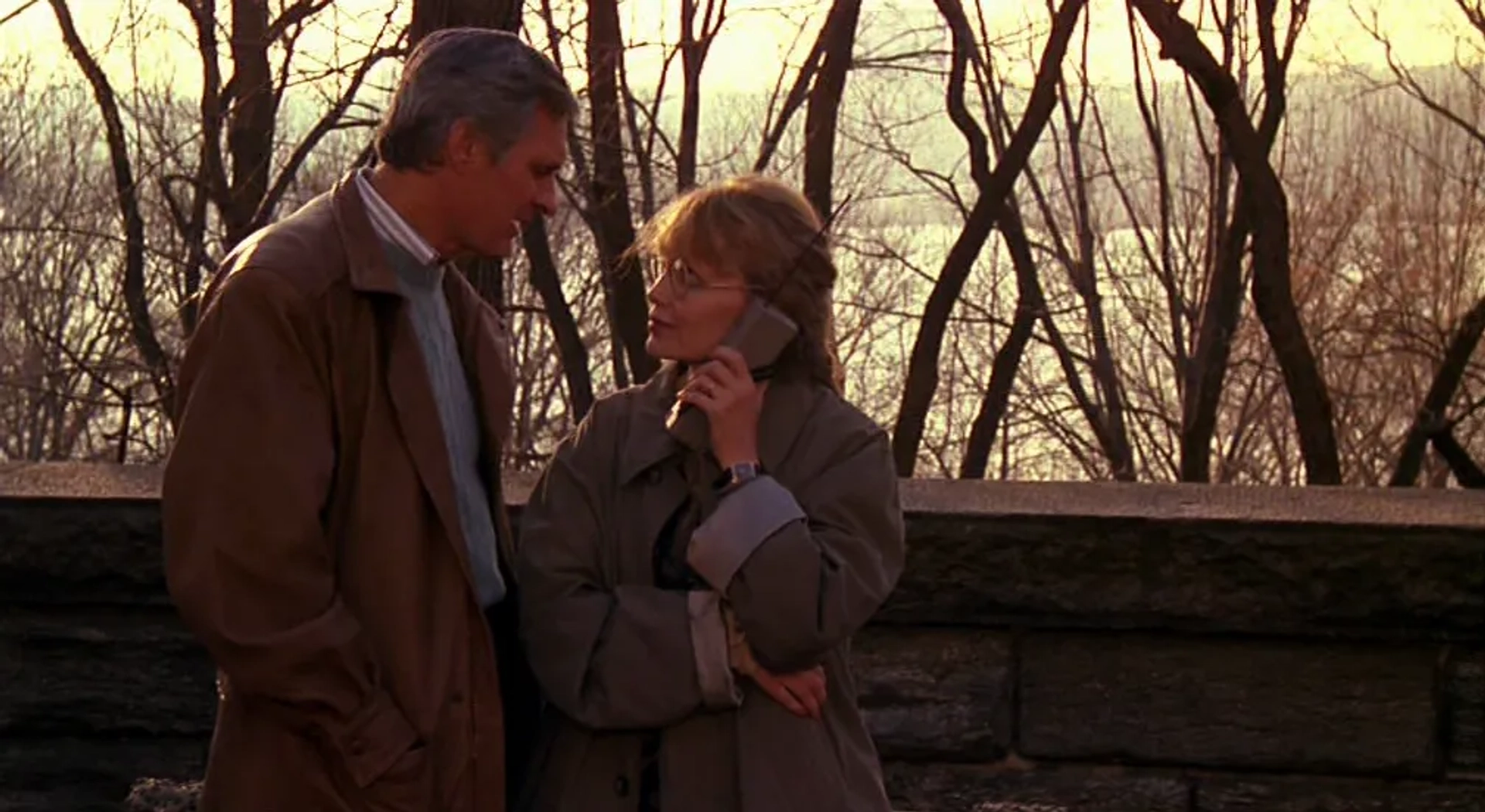 Alan Alda and Mia Farrow in Crimes and Misdemeanors (1989)