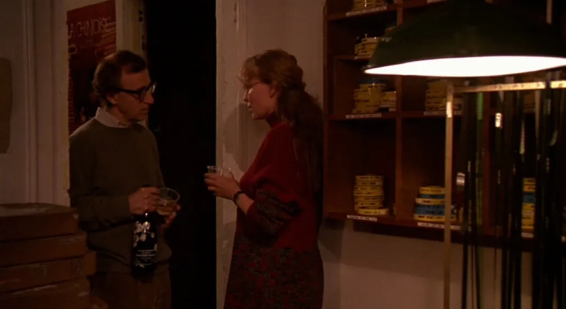 Woody Allen and Mia Farrow in Crimes and Misdemeanors (1989)