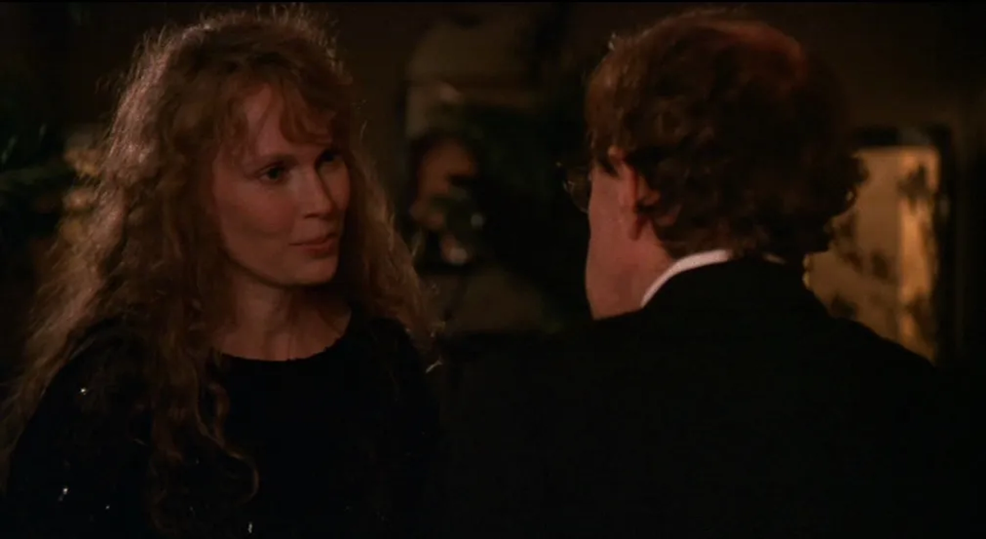 Woody Allen and Mia Farrow in Crimes and Misdemeanors (1989)