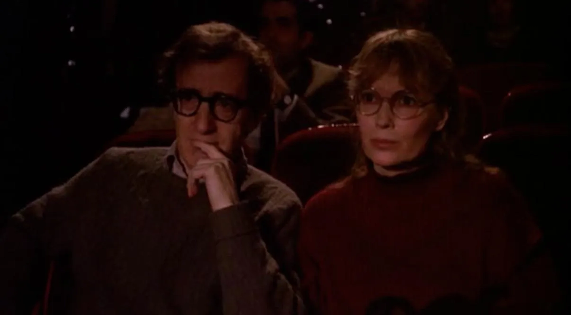 Woody Allen and Mia Farrow in Crimes and Misdemeanors (1989)