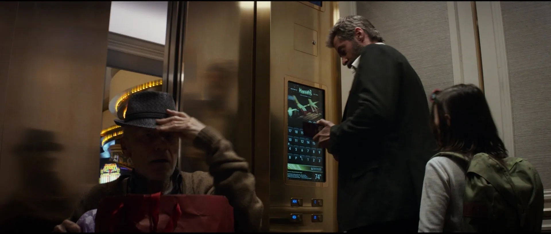 Patrick Stewart, Hugh Jackman, and Dafne Keen in Logan (2017)