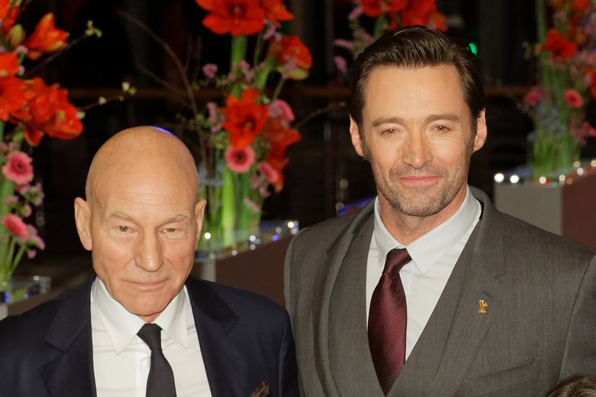 Patrick Stewart and Hugh Jackman at an event for Logan (2017)