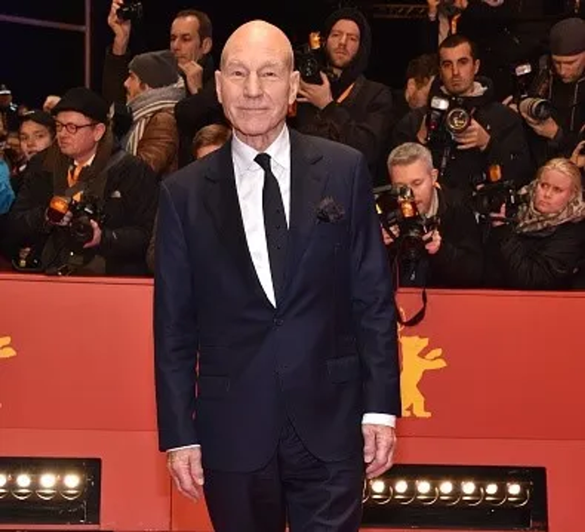 Patrick Stewart at an event for Logan (2017)