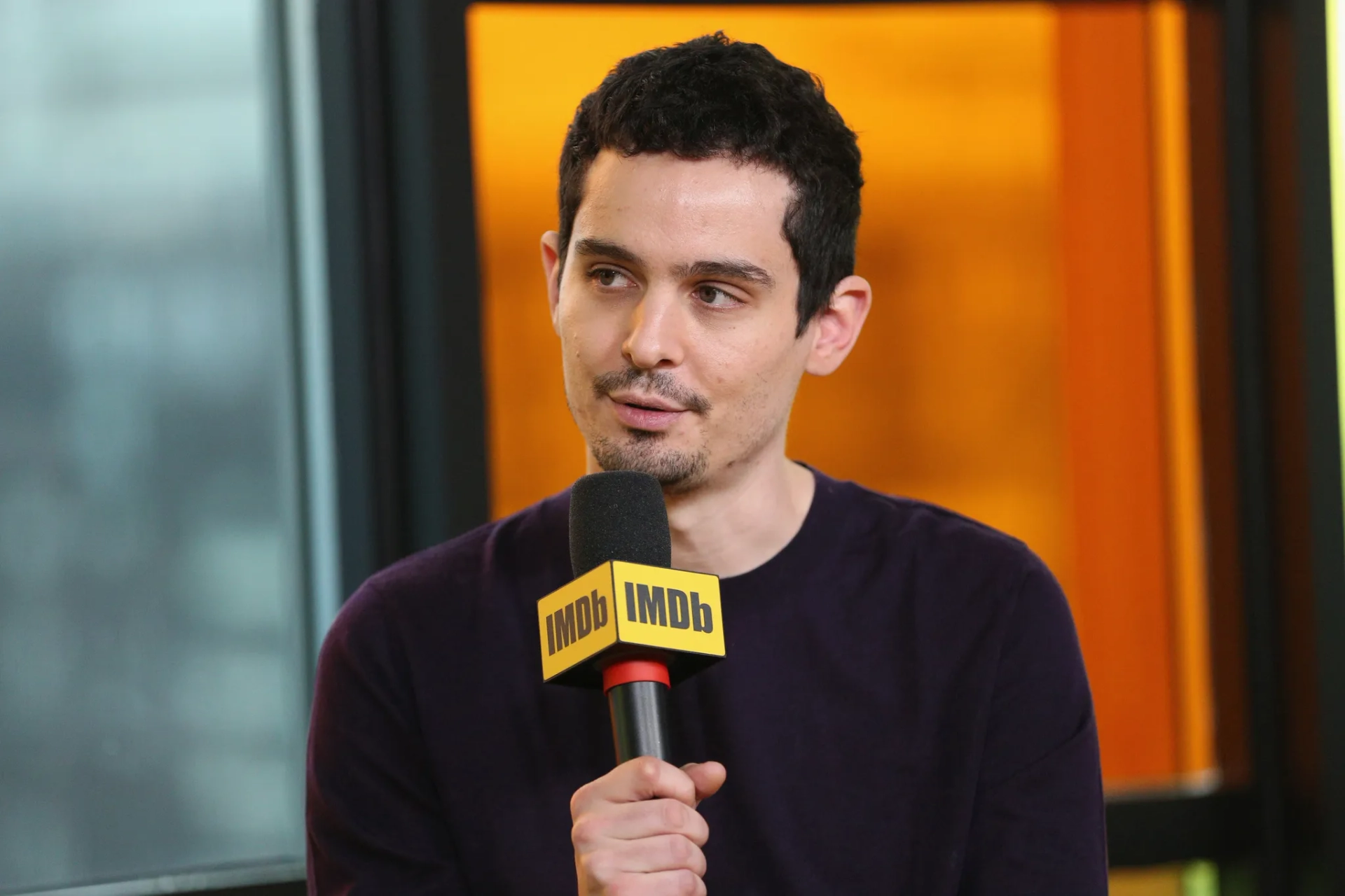 Damien Chazelle at an event for First Man (2018)