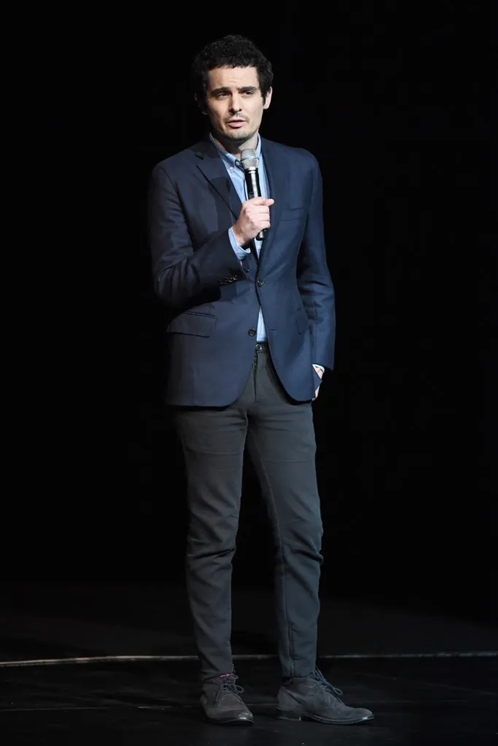 Damien Chazelle at an event for First Man (2018)