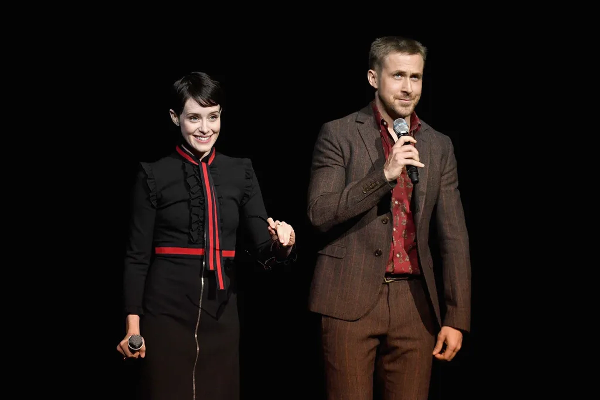 Ryan Gosling and Claire Foy at an event for First Man (2018)