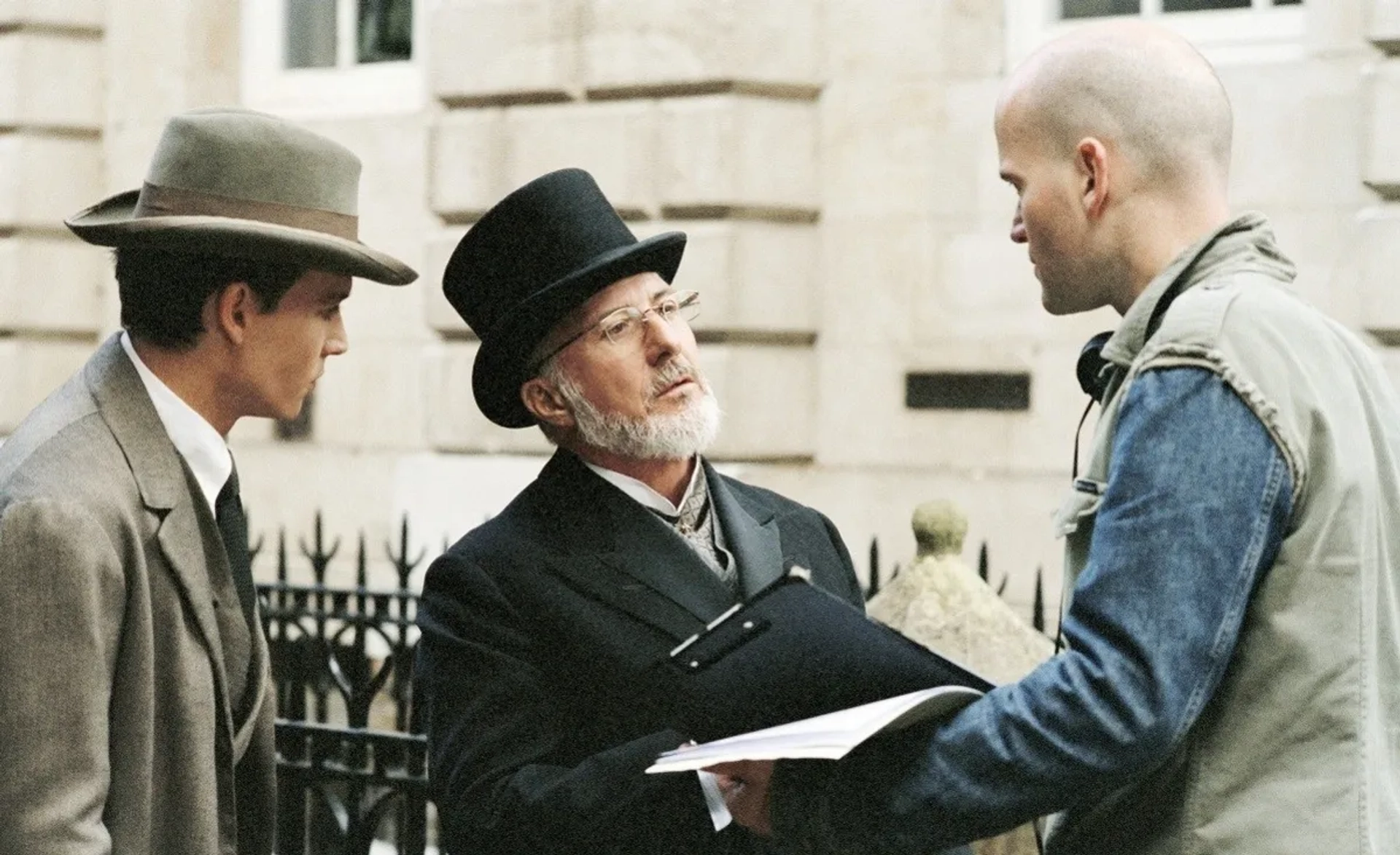 Johnny Depp and Dustin Hoffman in Finding Neverland (2004)