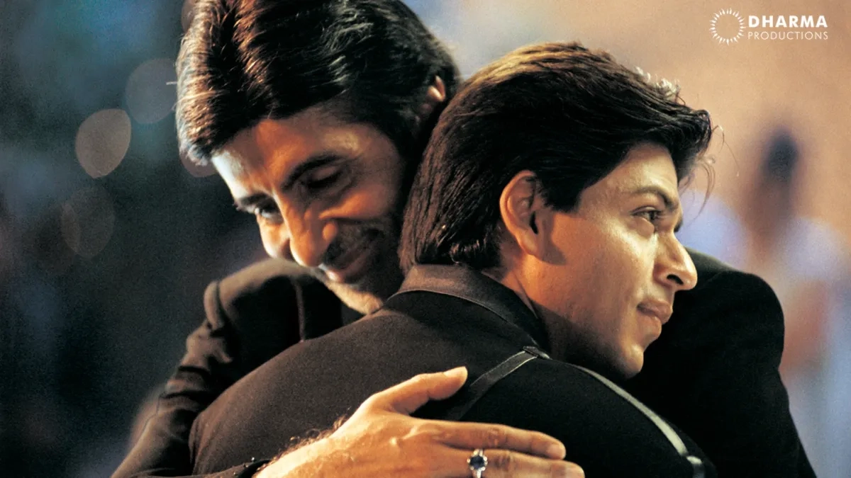 Amitabh Bachchan and Shah Rukh Khan in Kabhi Khushi Kabhie Gham... (2001)