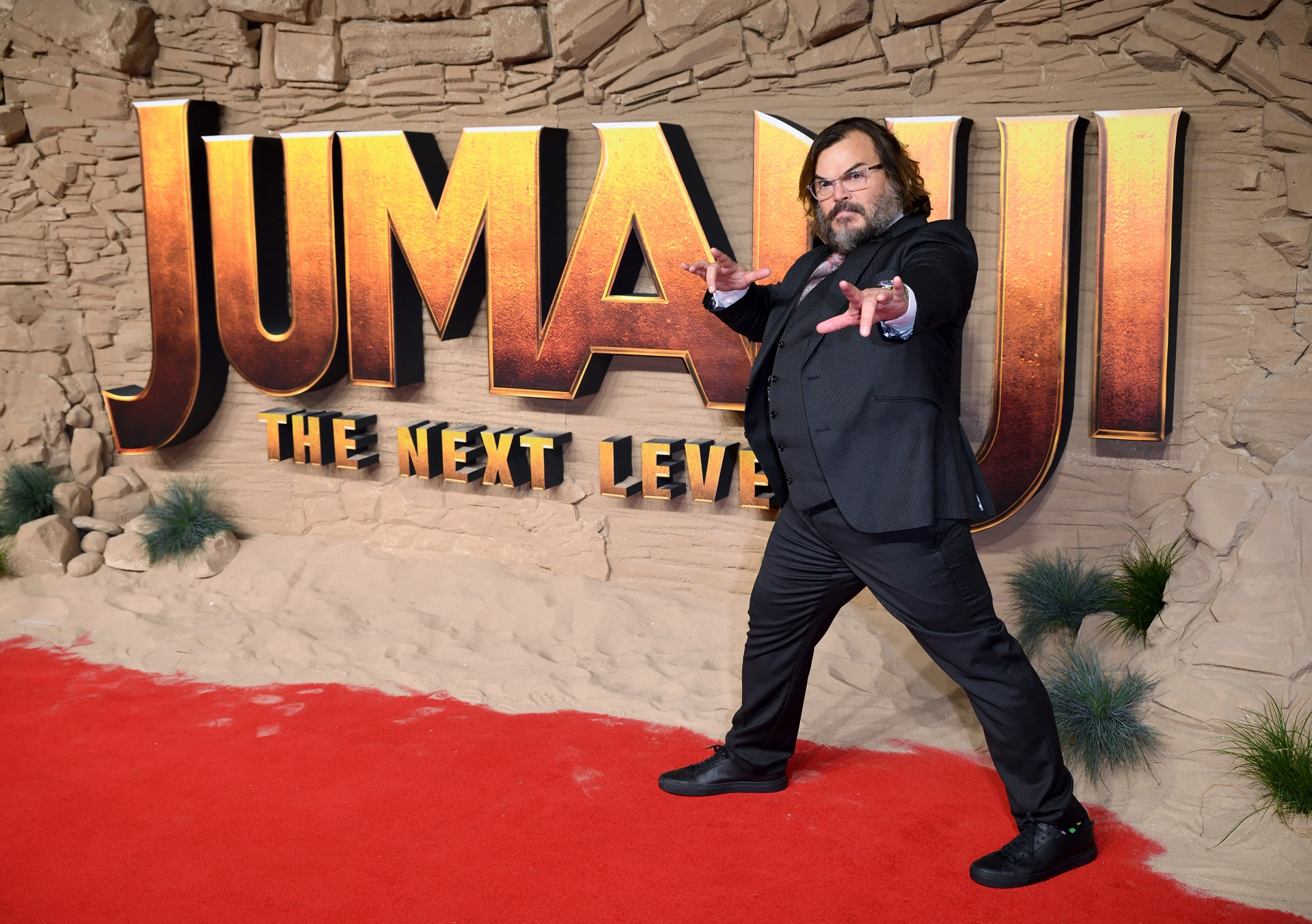 Jack Black at an event for Jumanji: The Next Level (2019)