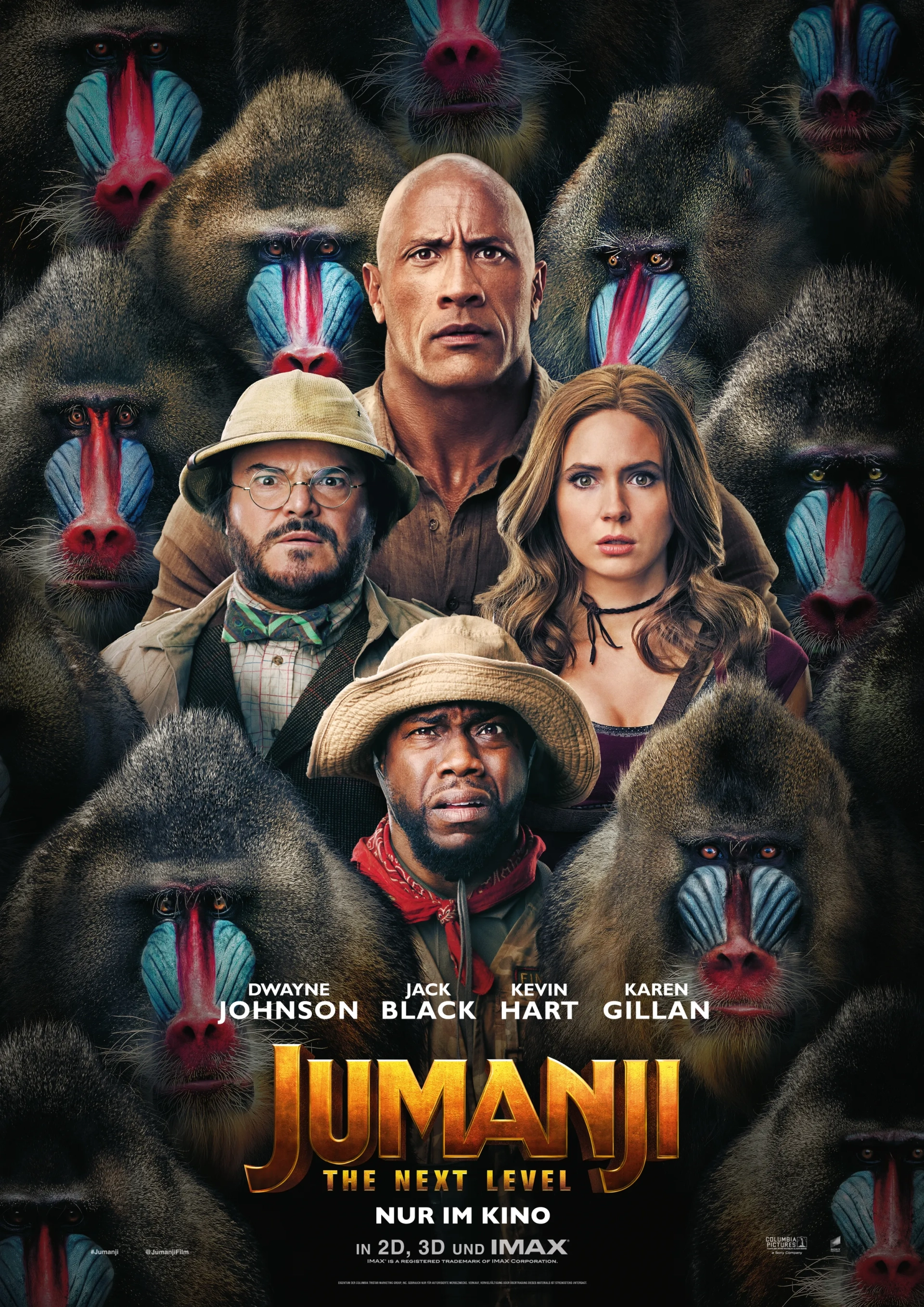 Jack Black, Kevin Hart, Dwayne Johnson, and Karen Gillan in Jumanji: The Next Level (2019)