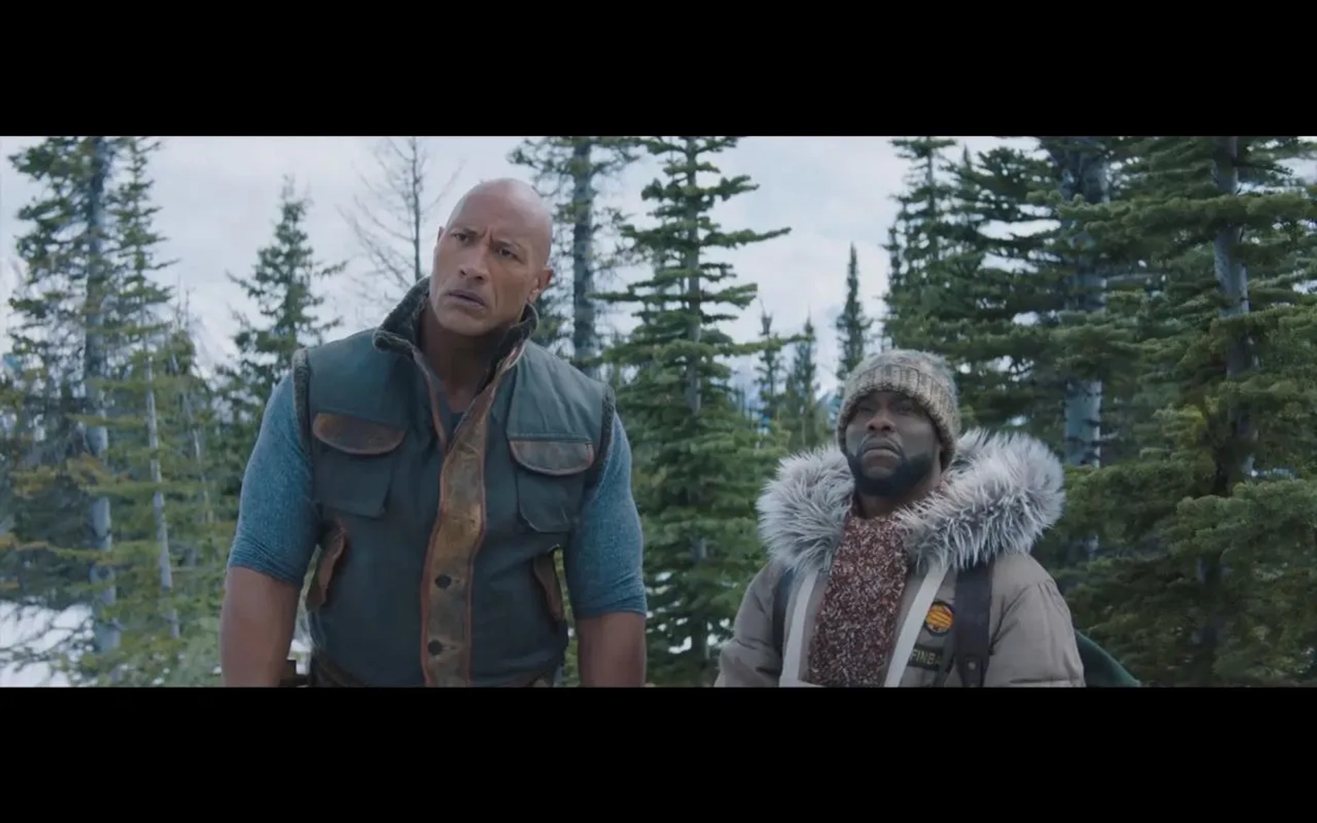 Kevin Hart and Dwayne Johnson in Jumanji: The Next Level (2019)