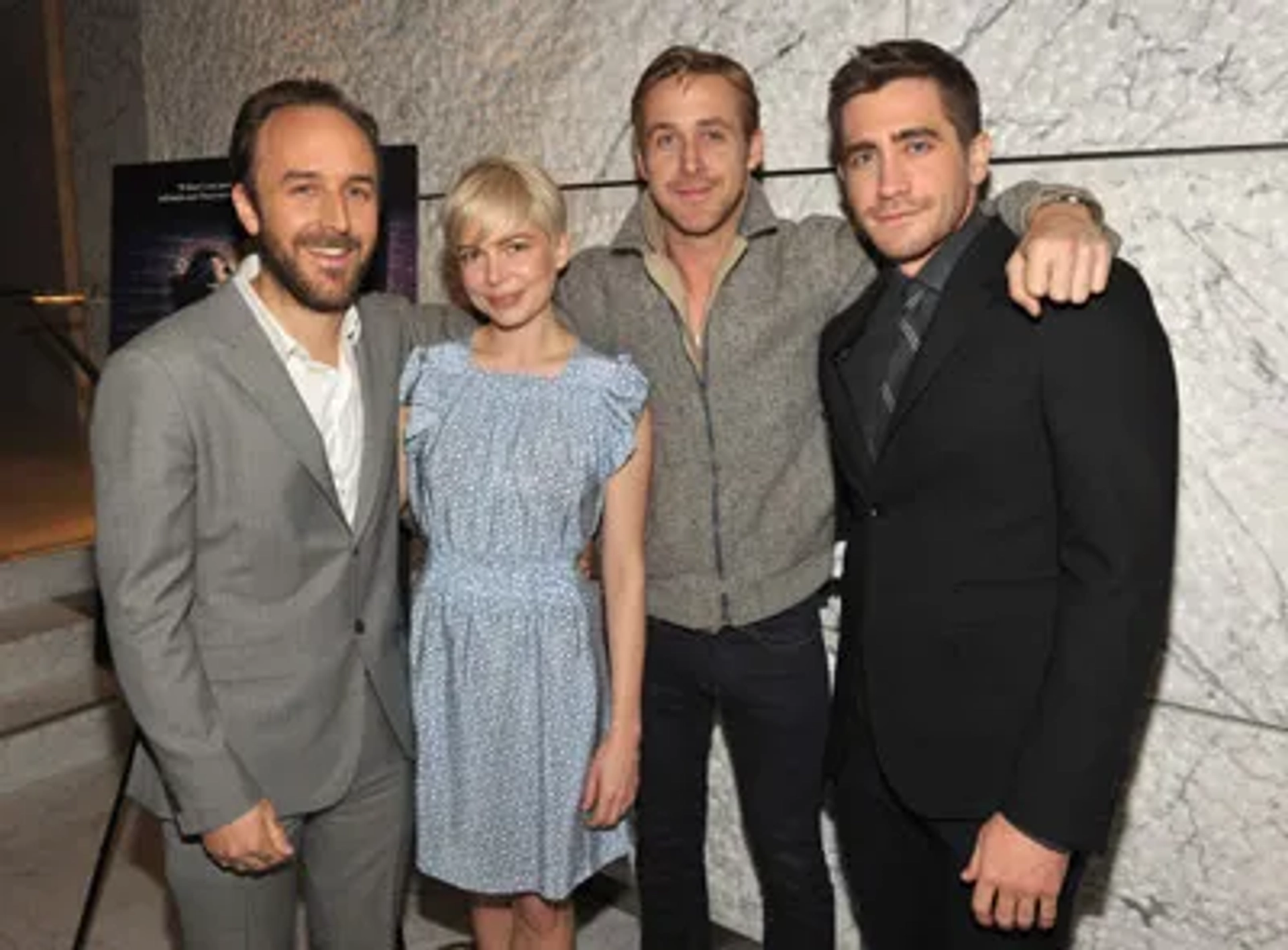 Derek Cianfrance, Ryan Gosling, Jake Gyllenhaal, and Michelle Williams at an event for Blue Valentine (2010)