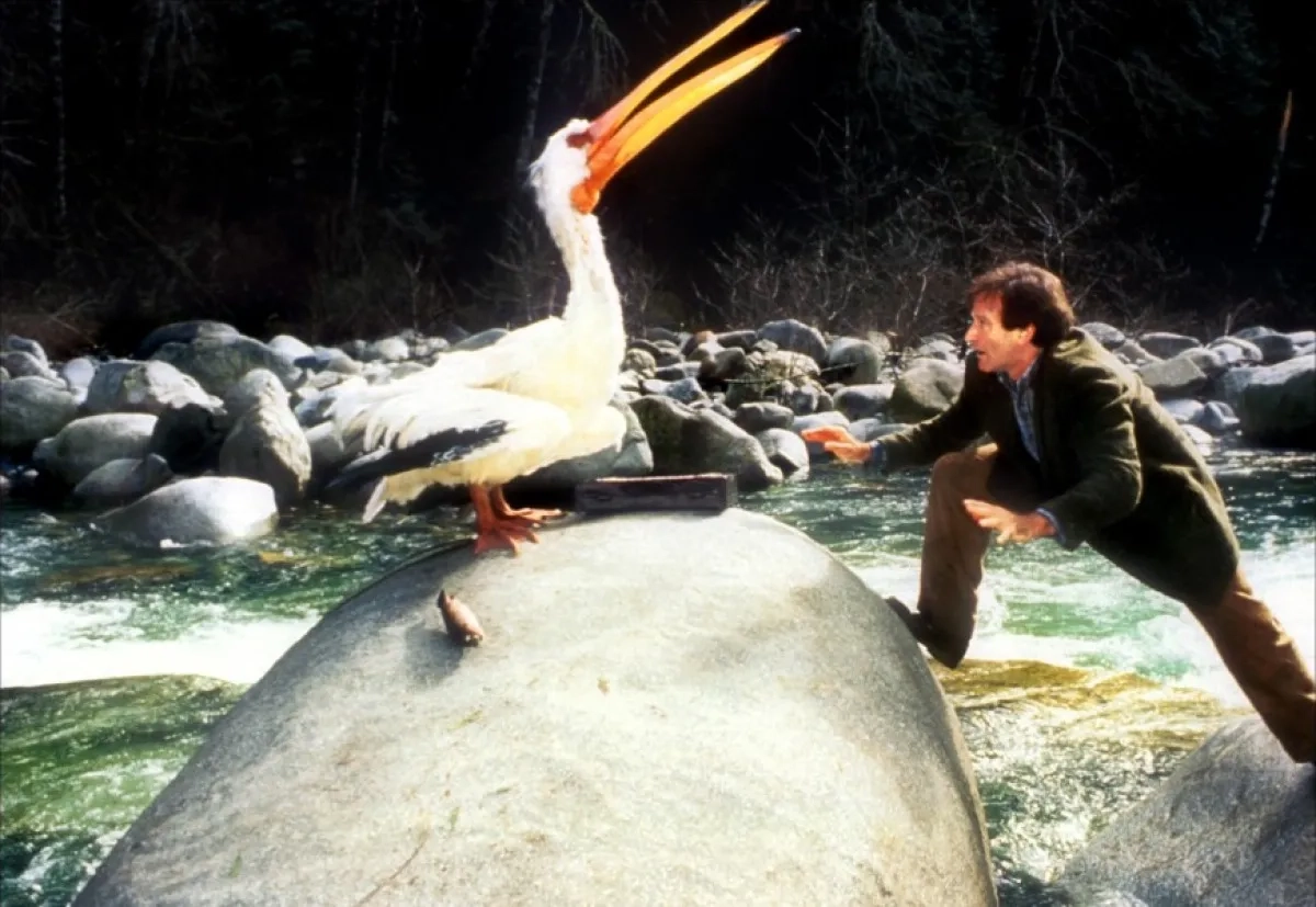 Robin Williams and Frank Welker in Jumanji (1995)