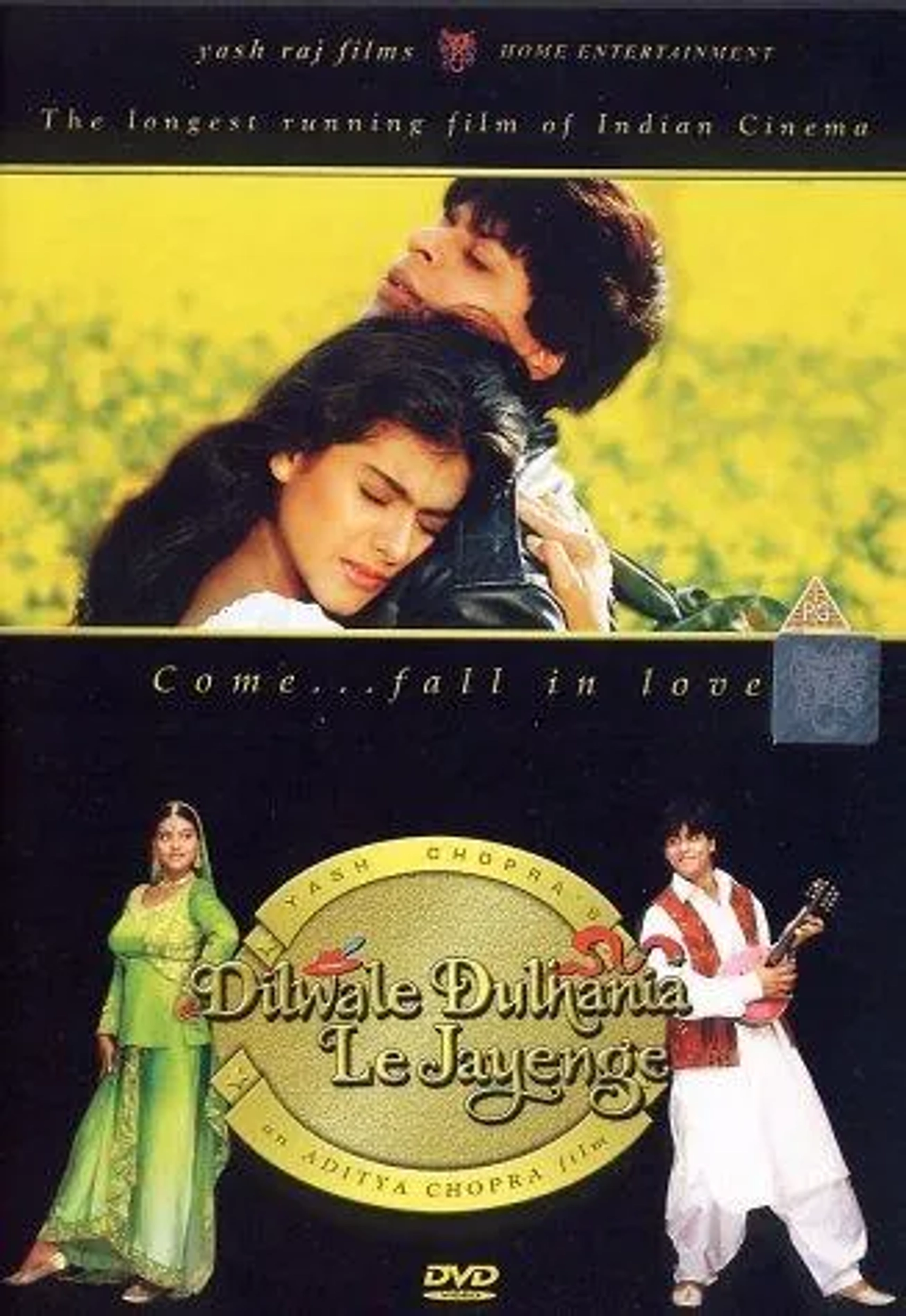 Kajol and Shah Rukh Khan in Dilwale Dulhania Le Jayenge (1995)