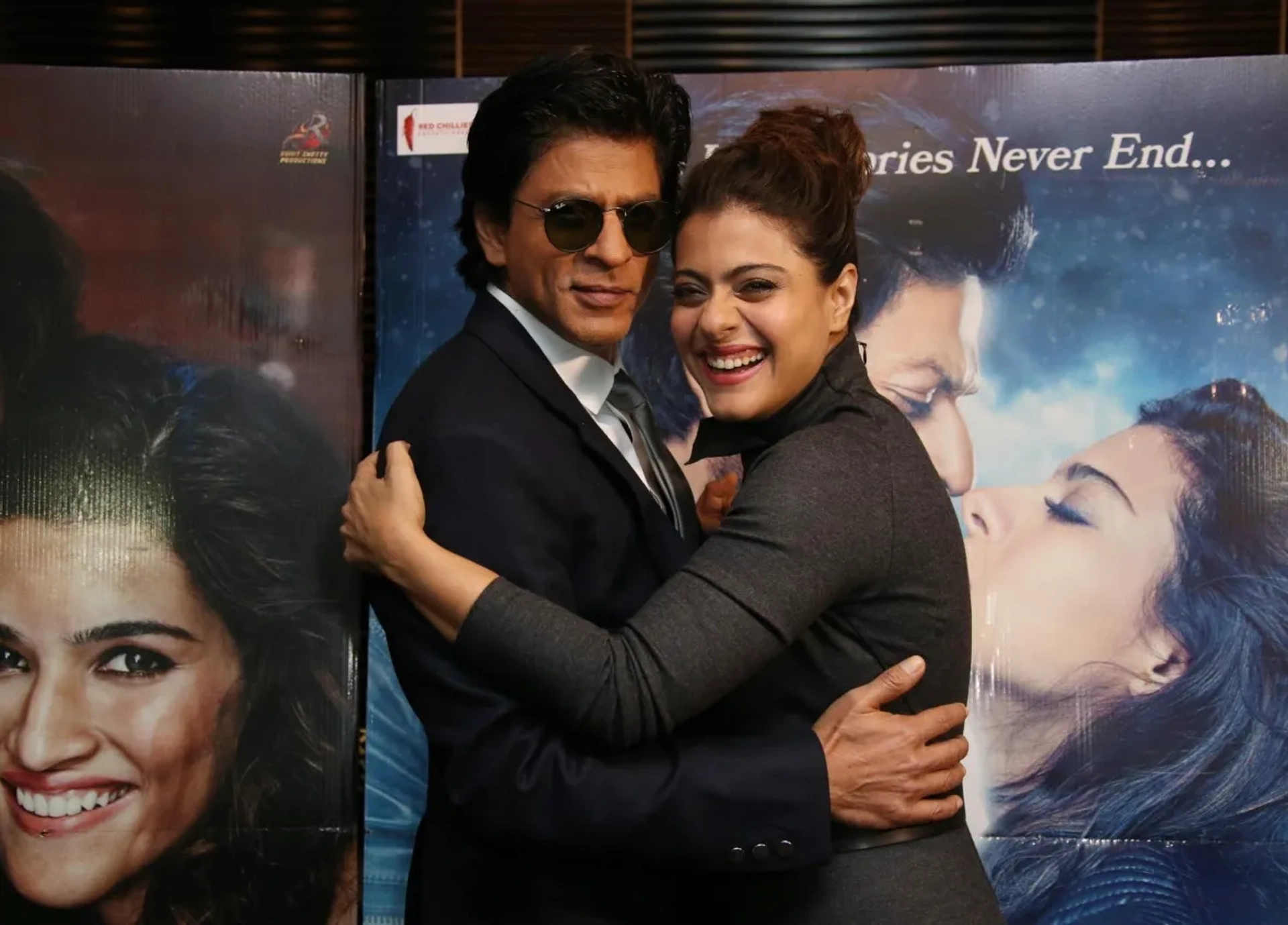 Kajol and Shah Rukh Khan at an event for Dilwale (2015)