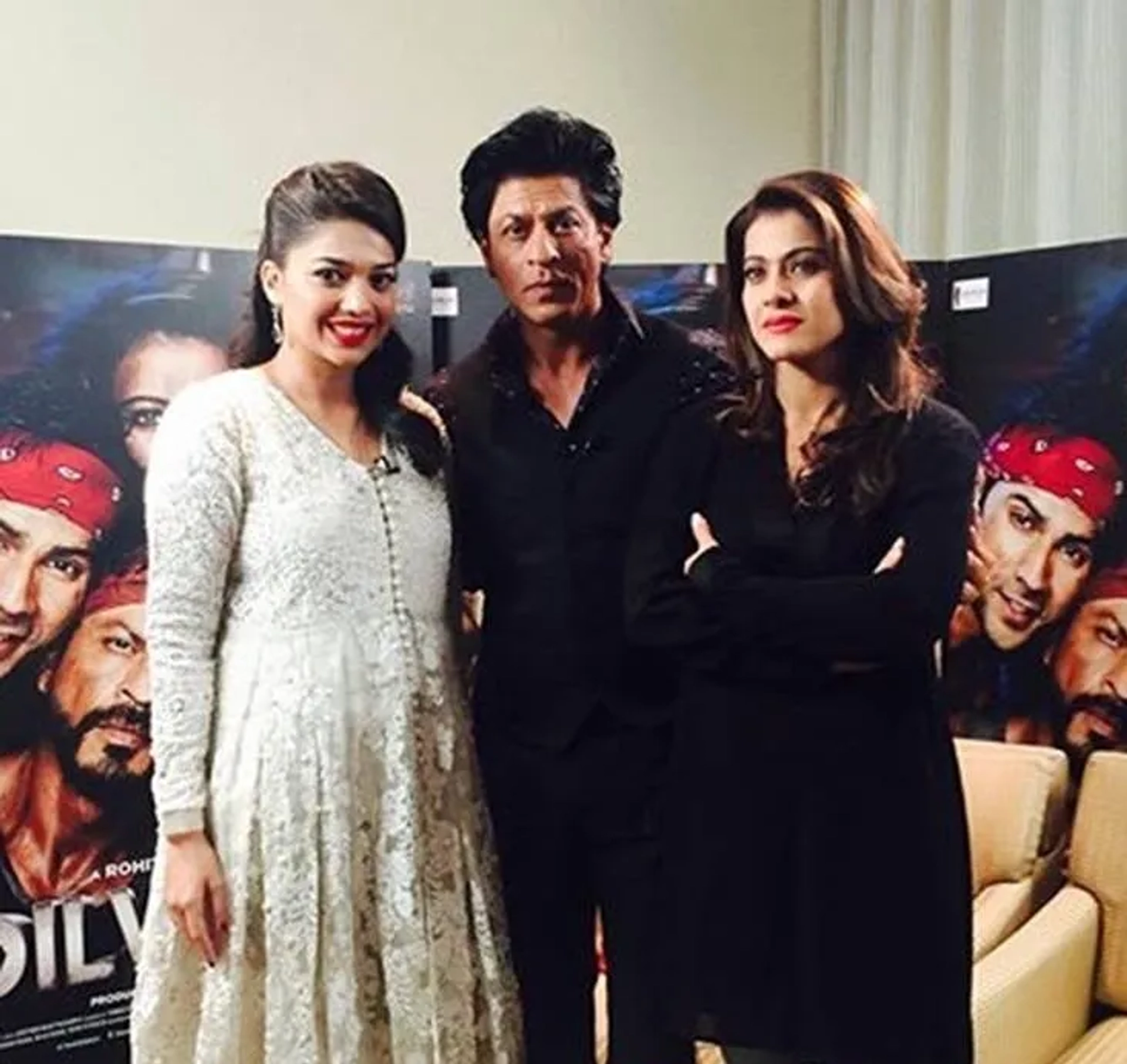 Kajol and Shah Rukh Khan at an event for Dilwale (2015)