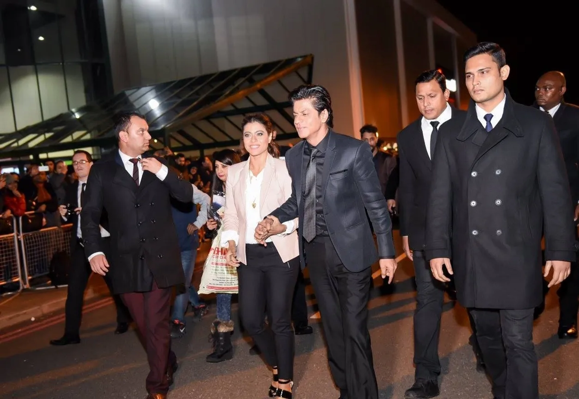 Kajol and Shah Rukh Khan at an event for Dilwale (2015)