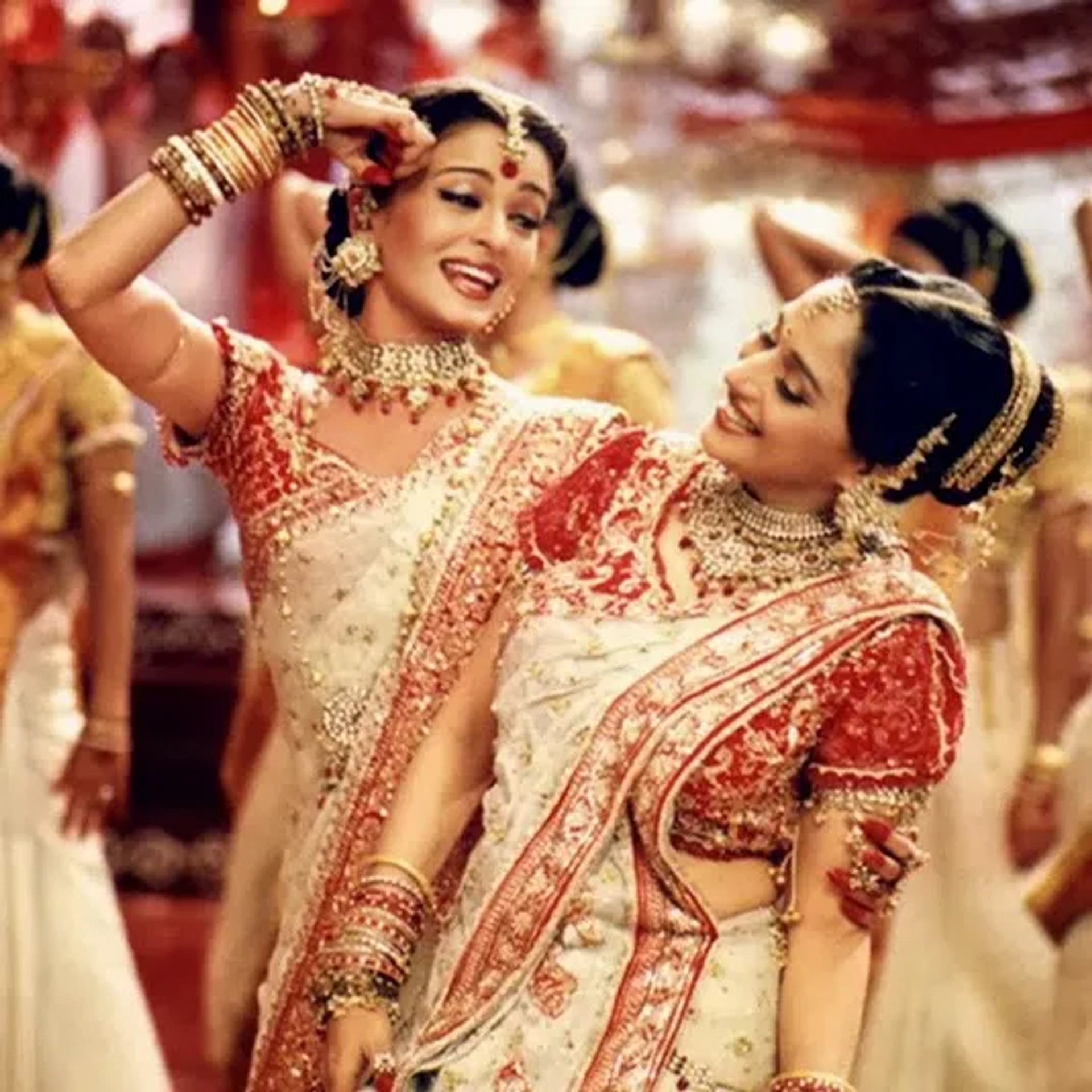 Madhuri Dixit and Aishwarya Rai Bachchan in Devdas (2002)