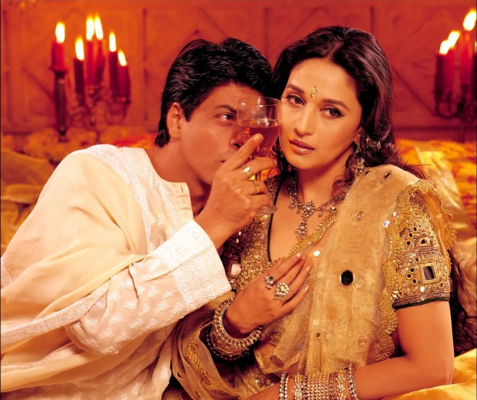 Madhuri Dixit and Shah Rukh Khan in Devdas (2002)