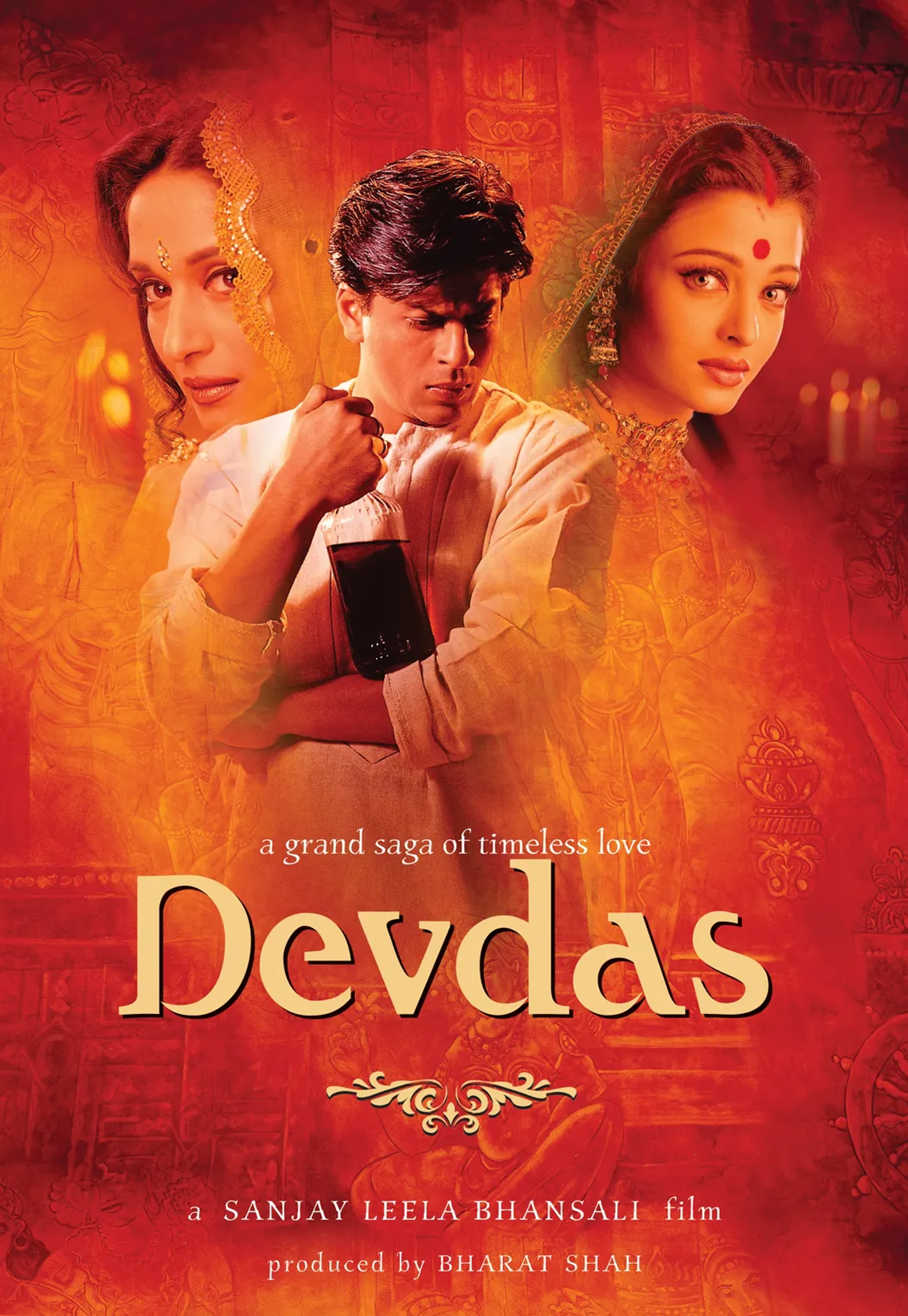 Madhuri Dixit, Shah Rukh Khan, and Aishwarya Rai Bachchan in Devdas (2002)