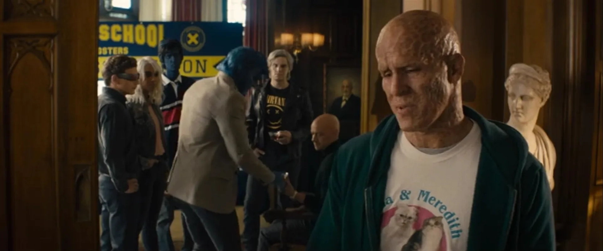 Ryan Reynolds, Nicholas Hoult, James McAvoy, Evan Peters, Kodi Smit-McPhee, Alexandra Shipp, and Tye Sheridan in Deadpool 2 (2018)