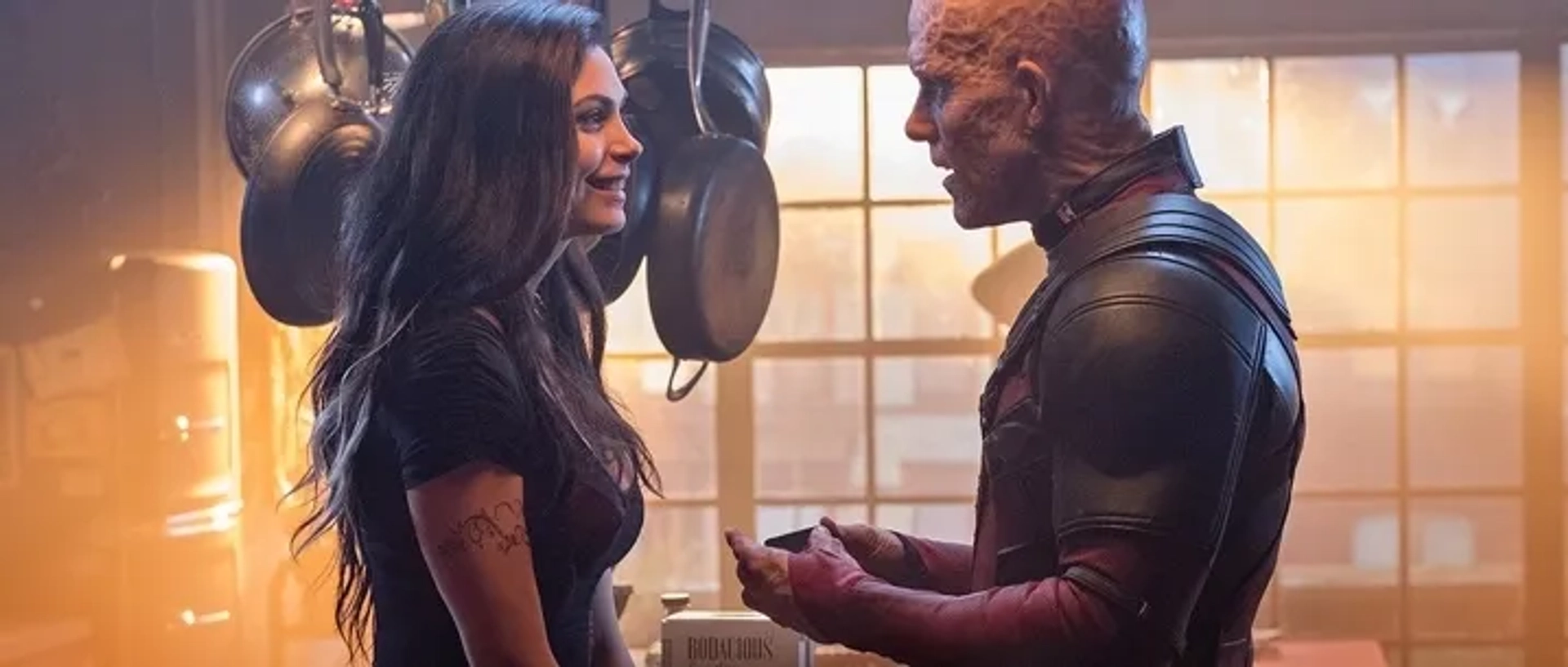 Ryan Reynolds and Morena Baccarin in Deadpool 2 (2018)
