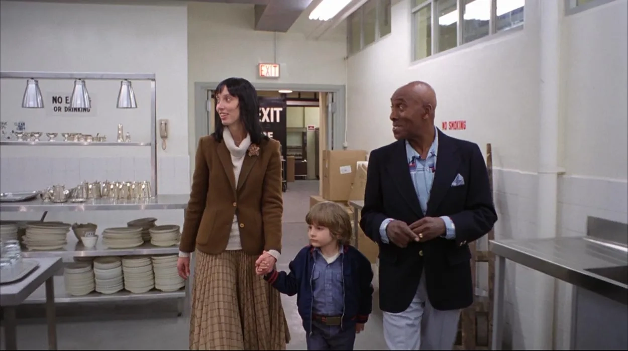 Scatman Crothers, Shelley Duvall, and Danny Lloyd in The Shining (1980)