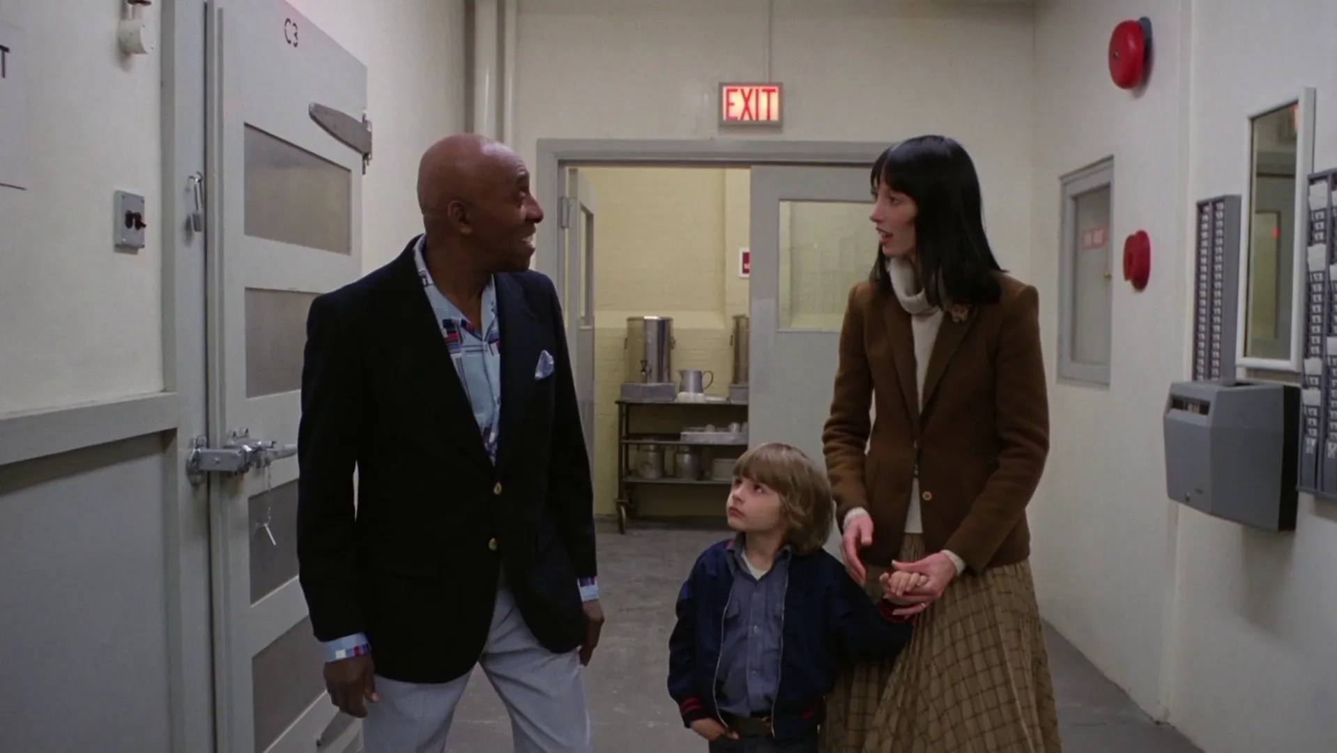 Scatman Crothers, Shelley Duvall, and Danny Lloyd in The Shining (1980)