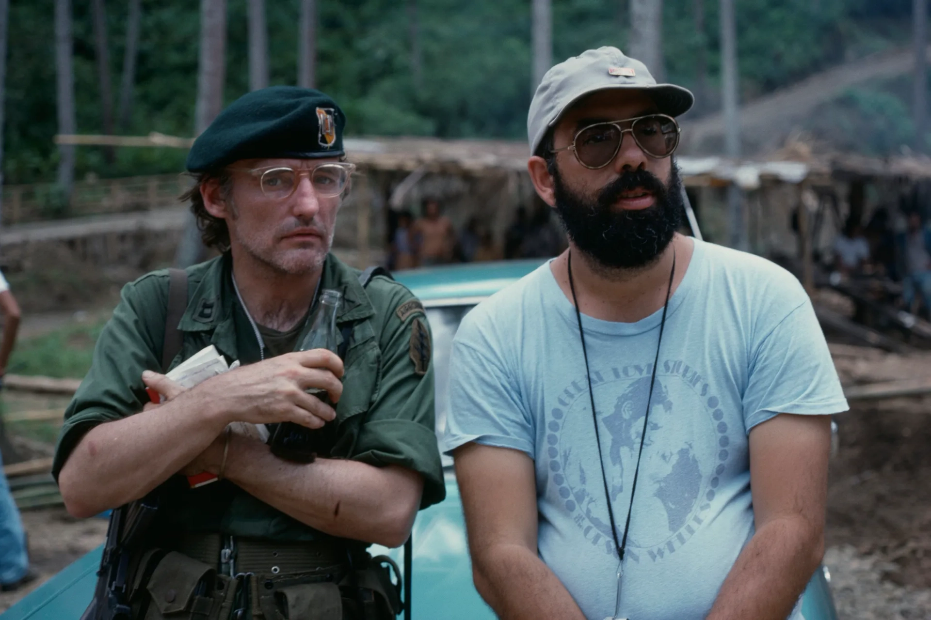 Francis Ford Coppola and Dennis Hopper in Apocalypse Now (1979)