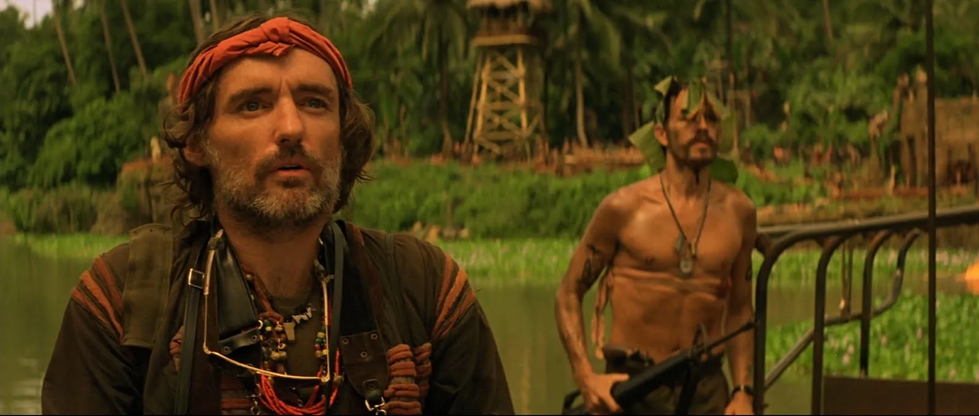 Dennis Hopper and Frederic Forrest in Apocalypse Now (1979)