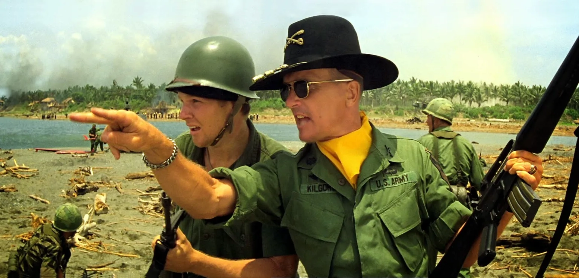 Robert Duvall and Sam Bottoms in Apocalypse Now (1979)