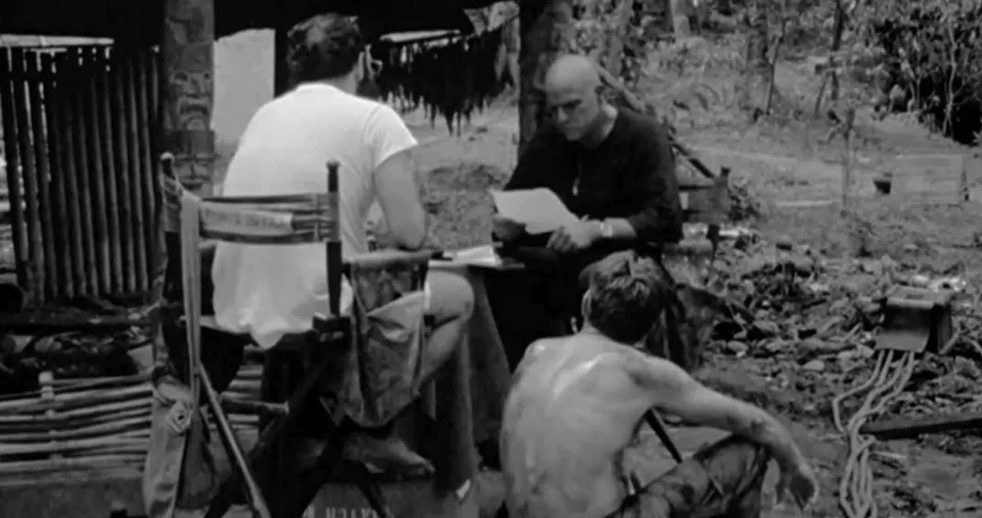 Marlon Brando, Francis Ford Coppola, and Martin Sheen in Apocalypse Now (1979)