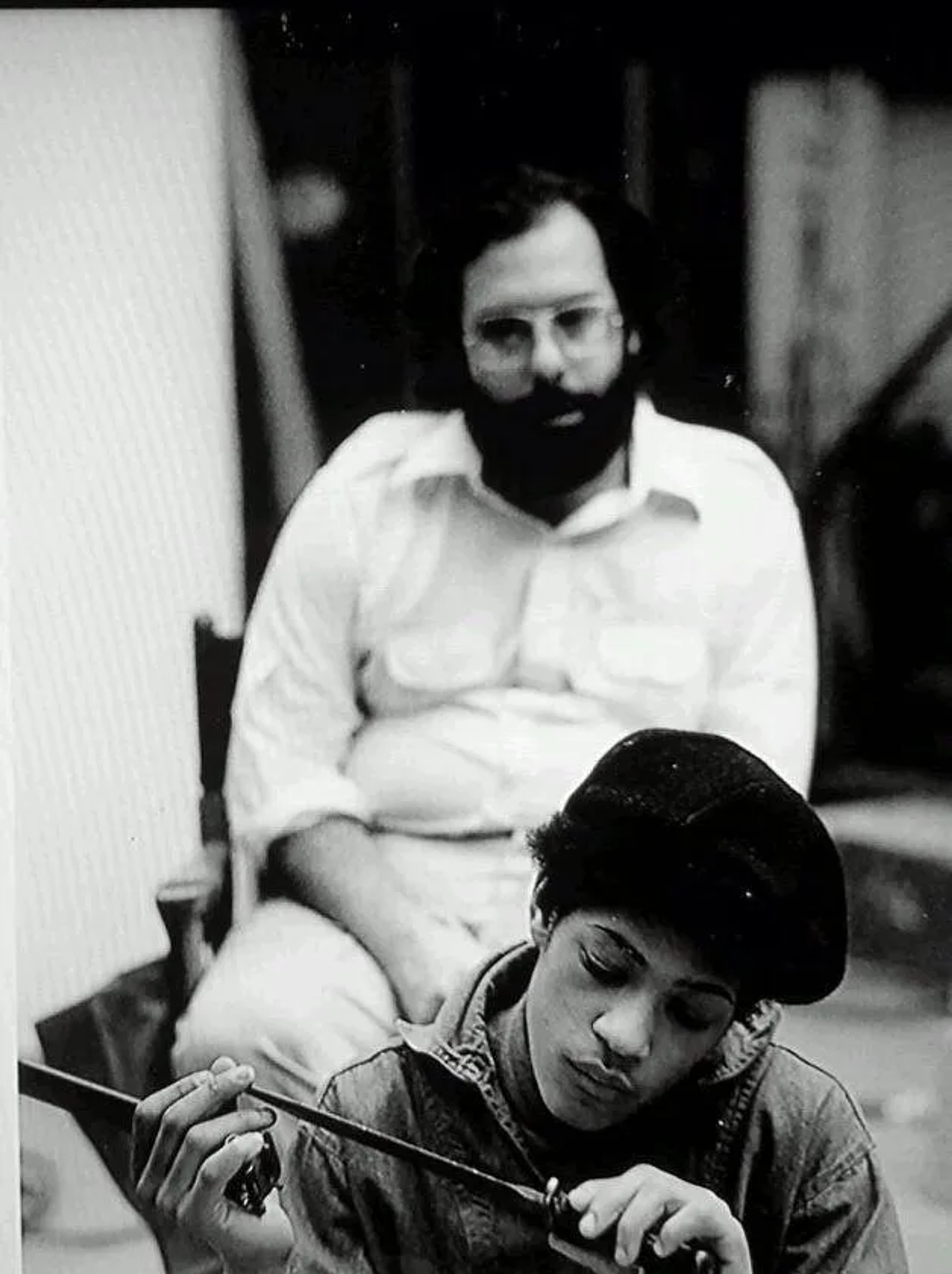 Francis Ford Coppola and Laurence Fishburne in Apocalypse Now (1979)