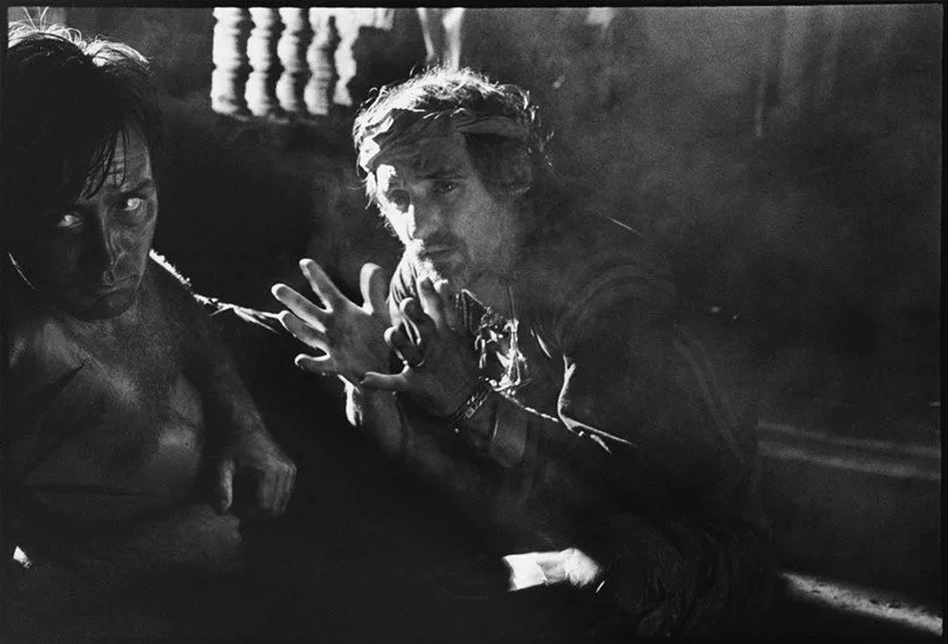 Dennis Hopper and Martin Sheen in Apocalypse Now (1979)