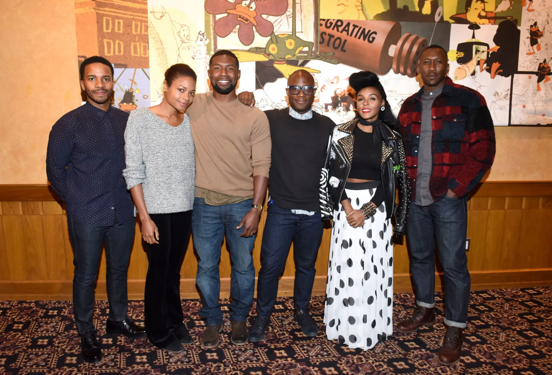 Naomie Harris, Mahershala Ali, Barry Jenkins, Janelle Monáe, André Holland, and Trevante Rhodes at an event for Moonlight (2016)